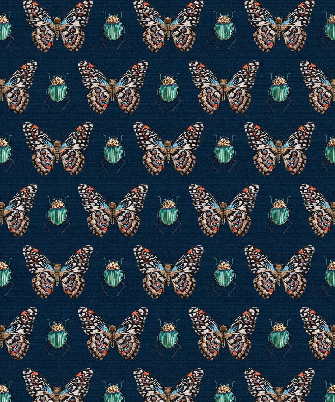 1100x1320 Beetle & Butterfly Wallpaper • Handcrafted USA