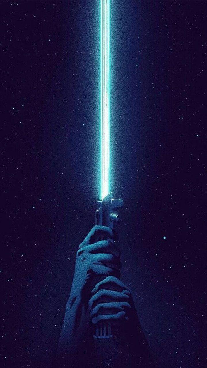 720x1280 Luke Skywalker Blue Lightsaber Wallpaper