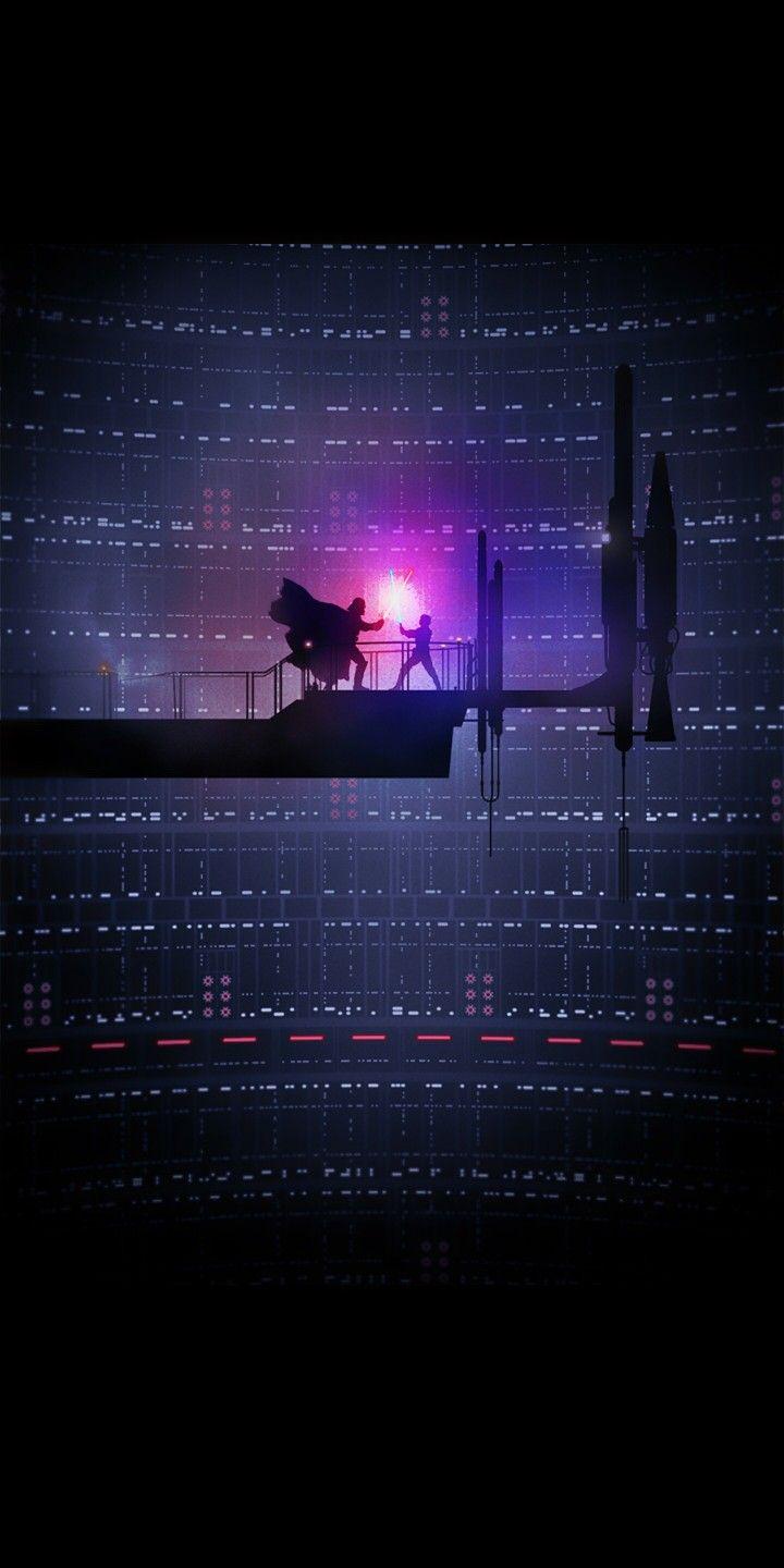 720x1440 Star Wars ESB Bespin Lightsaber Duel by Marco Manev. 18:9 Wallpaper. Star wars background, Star wars wallpaper, Star wars image