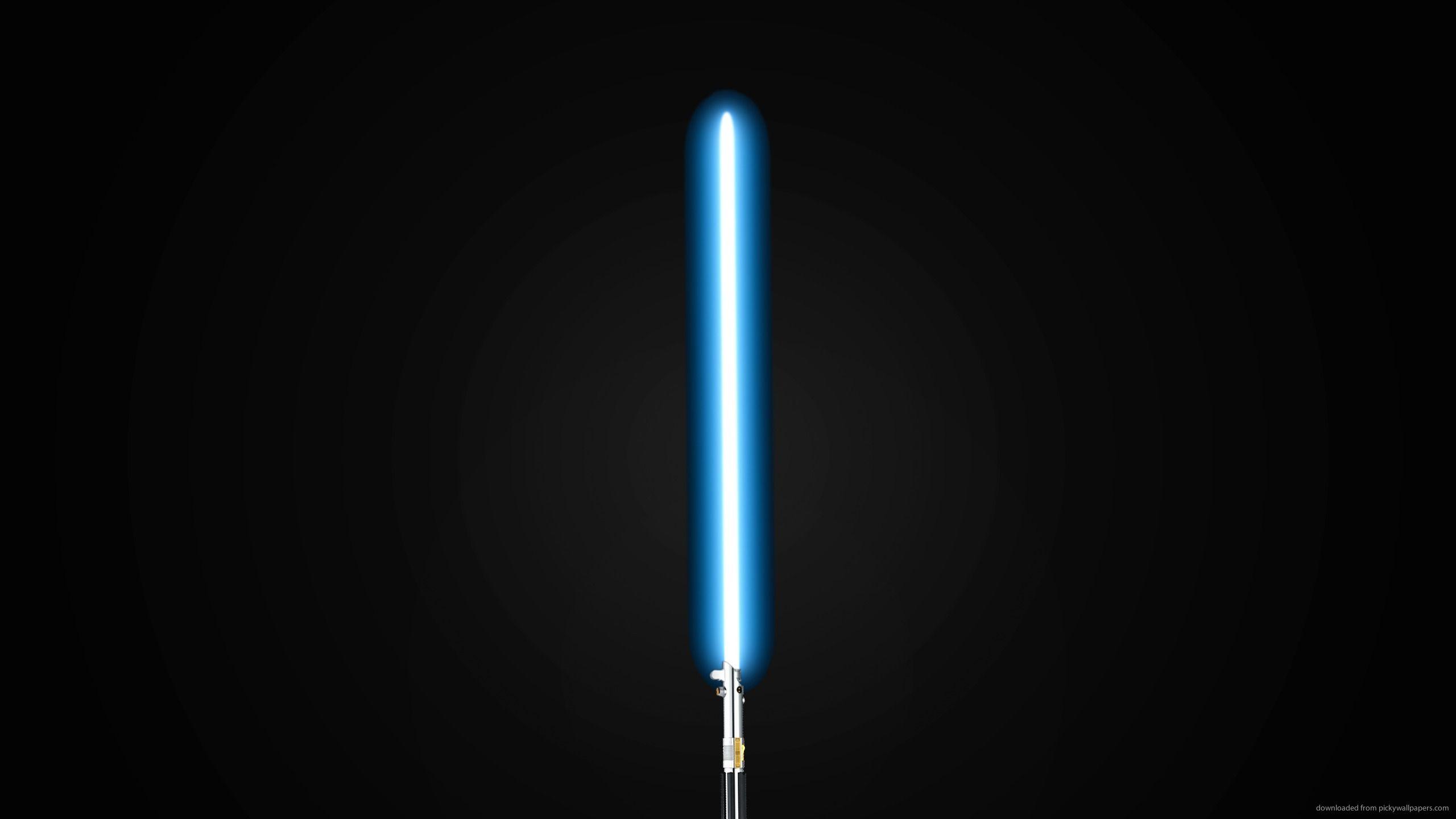 2560x1440 Luke Skywalker Blue Lightsaber Wallpaper