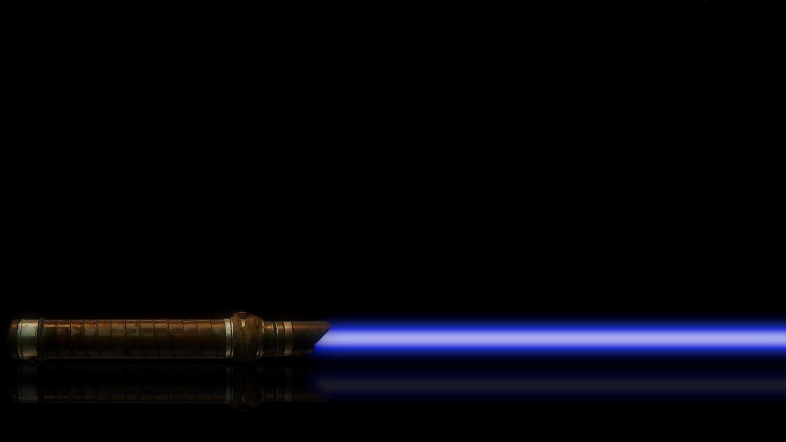 2560x1440 Blue Lightsaber Wallpaper