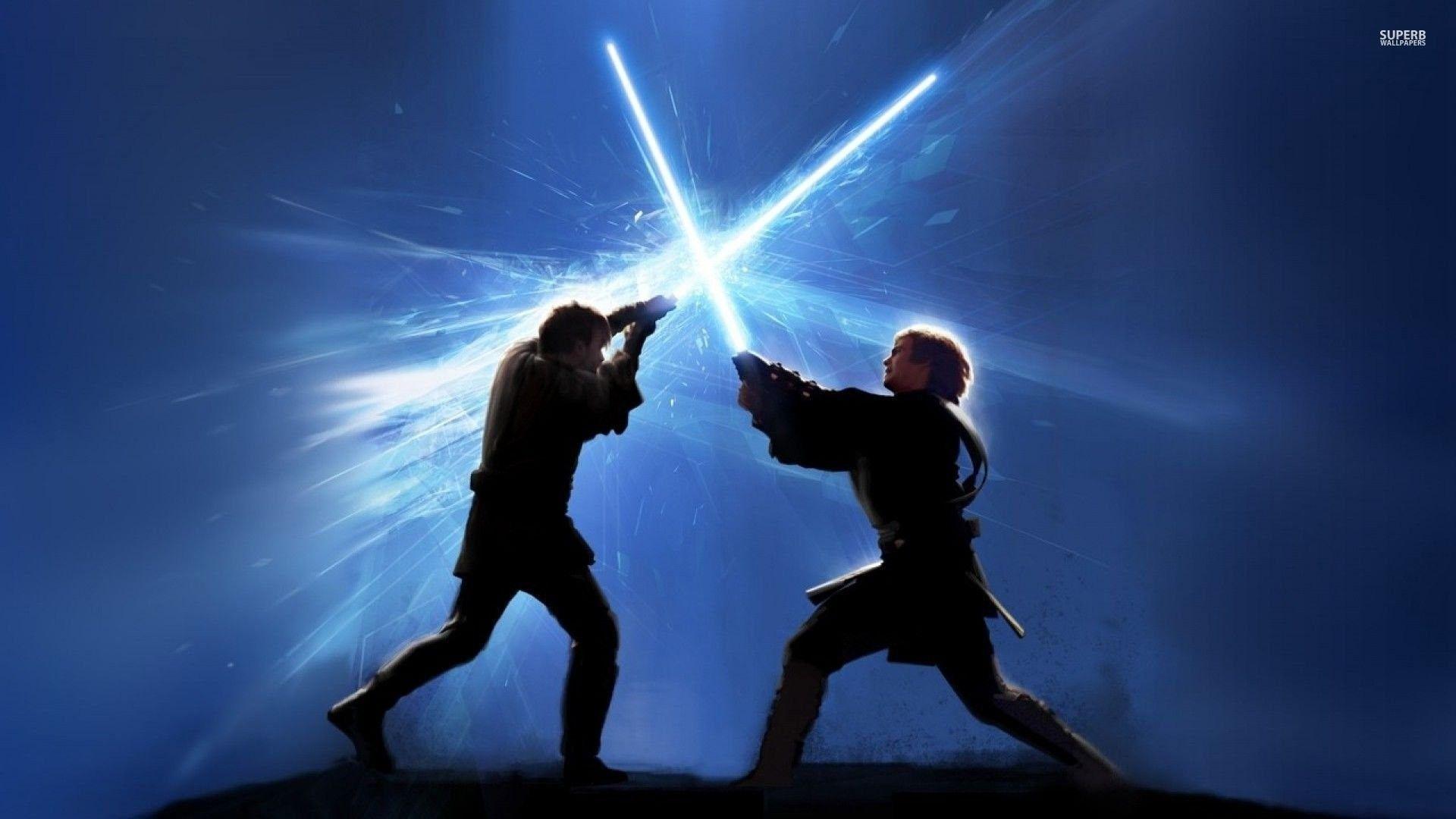 1920x1080 Blue Jedi Wallpaper