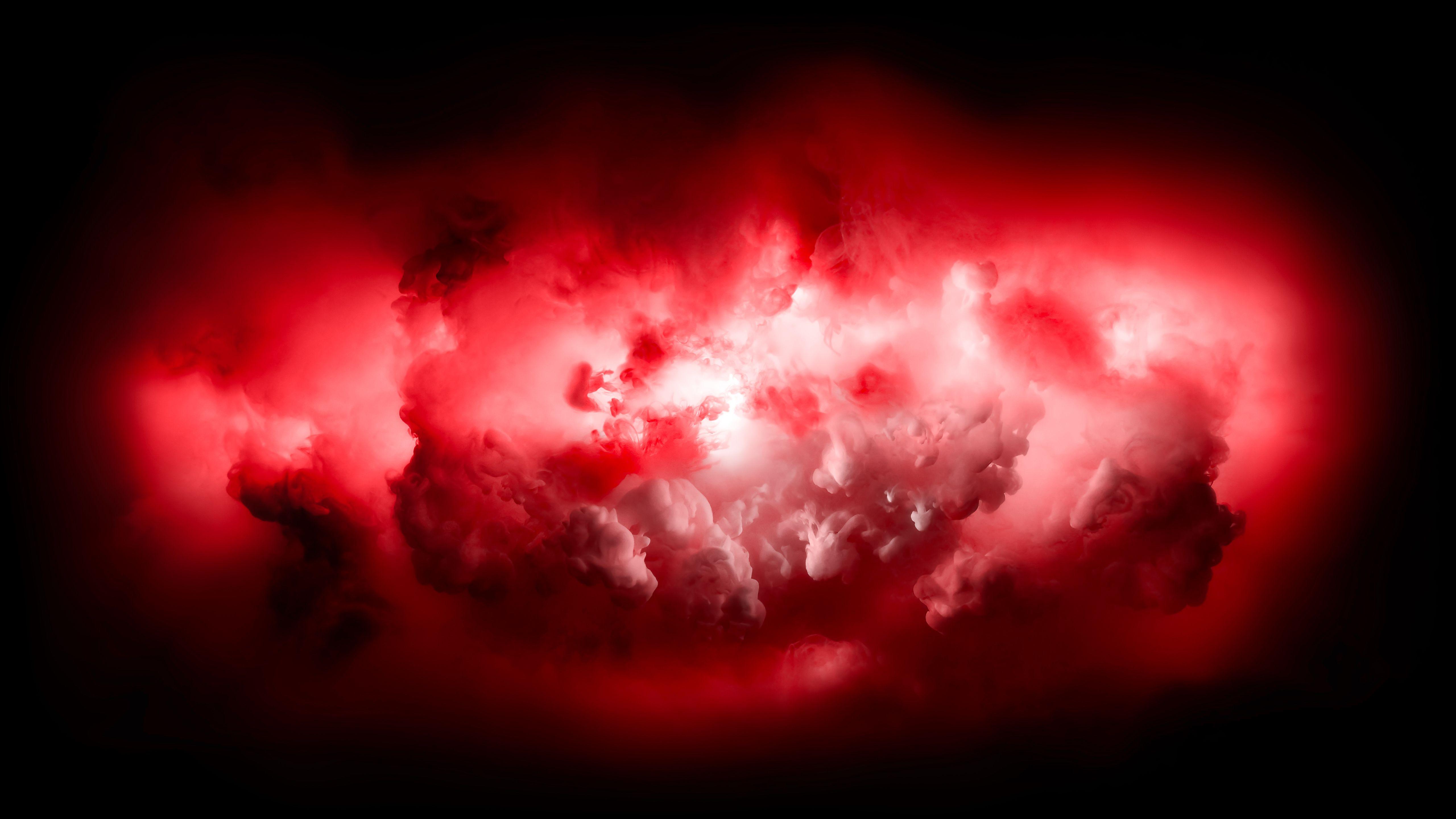 5120x2880 Does anybody have any need for a red Ink Cloud wallpaper?