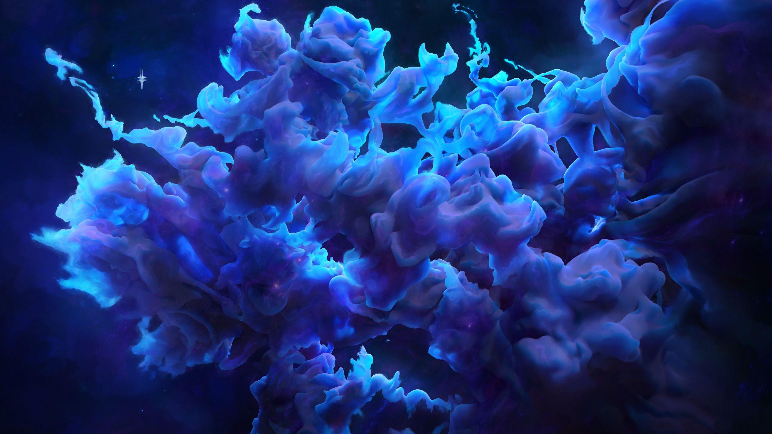 2560x1440 Download 2560x1440 wallpaper blue ink clouds, close up, dual wide, widescreen 16: widescreen, 2560x1440 HD image, background, 23163