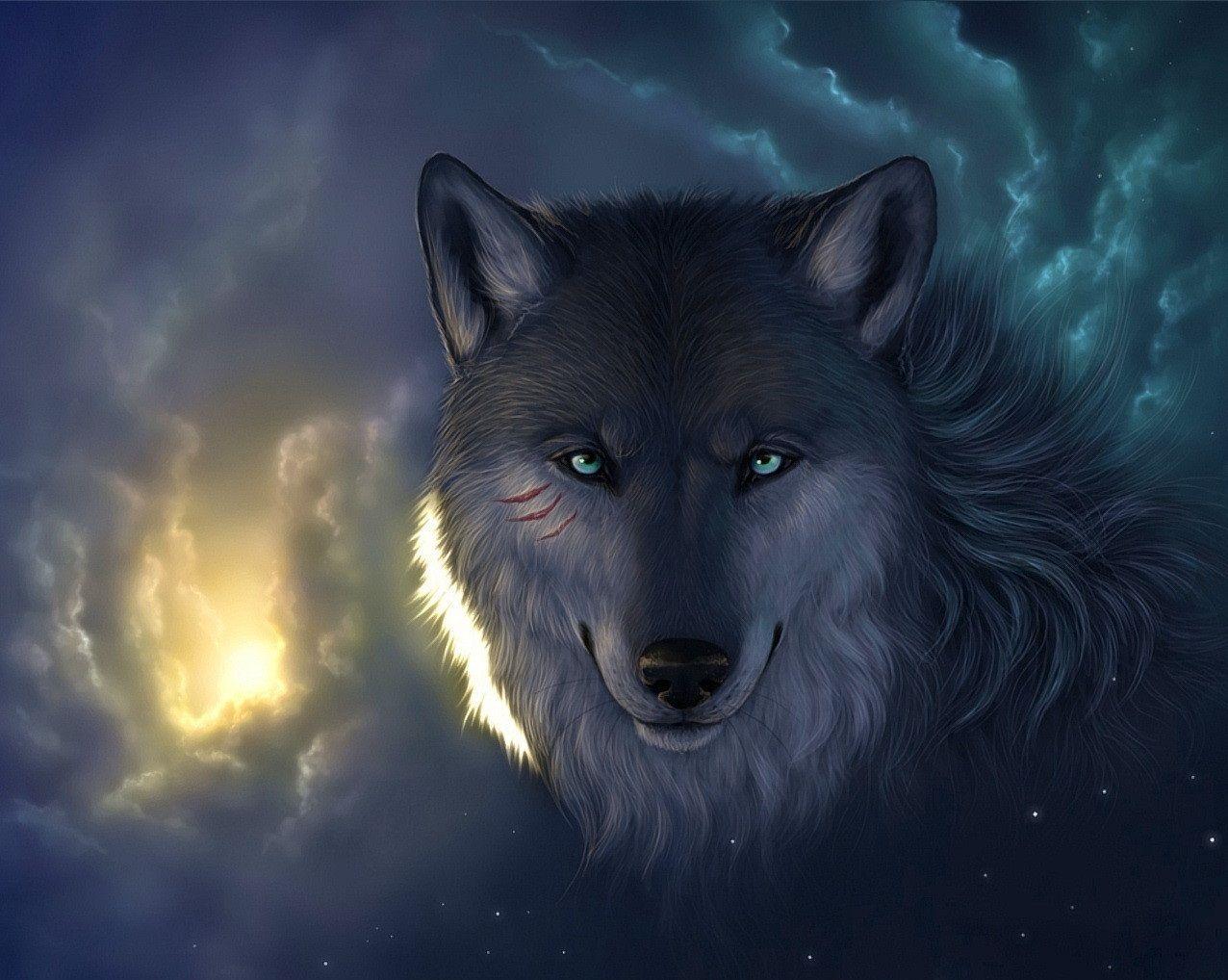 1276x1018 Free Evil Wolf Wallpaper