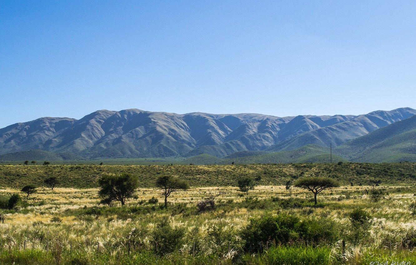 1332x850 Wallpaper field, Argentina, mountains, valley, sunny, Cordoba, Punilla, Cerro Uritorco, Capilla del Monte image for desktop, section природа