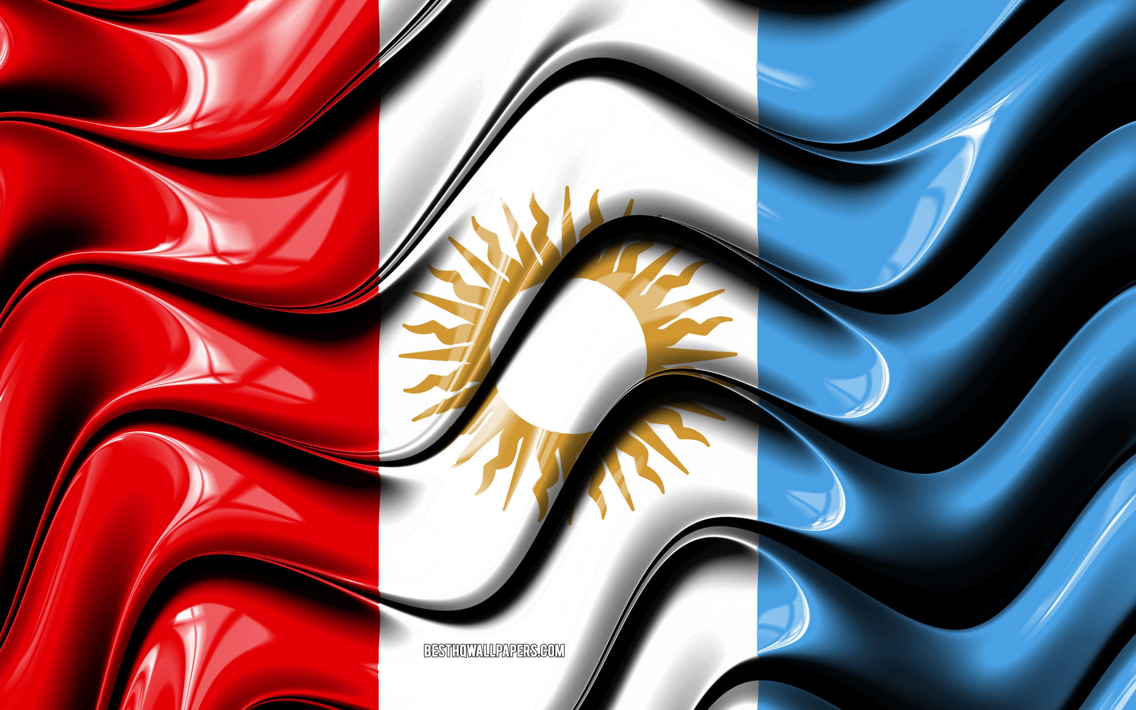 3840x2400 Download wallpaper Cordoba flag, 4k, Provinces of Argentina, administrative districts, Flag of Cordoba, 3D art, Cordoba, argentinian provinces, Cordoba 3D flag, Belgium, South America for desktop with resolution 3840x2400. High Quality HD