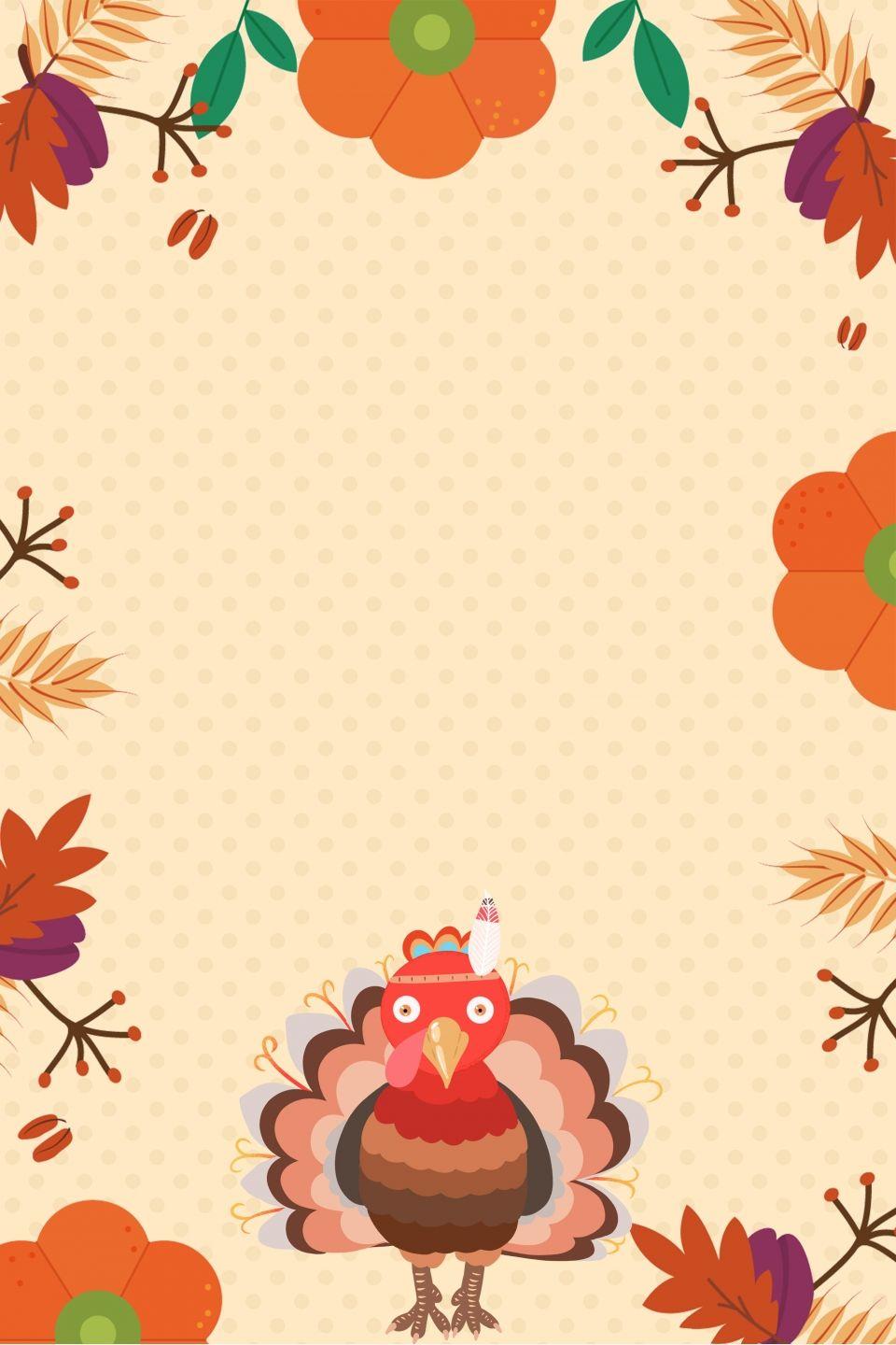 960x1440 Cartoon Turkey Illustration Simple Wind Thanksgiving Poster, Cartoon, Turkey, Illustrator Background Image for Free Download