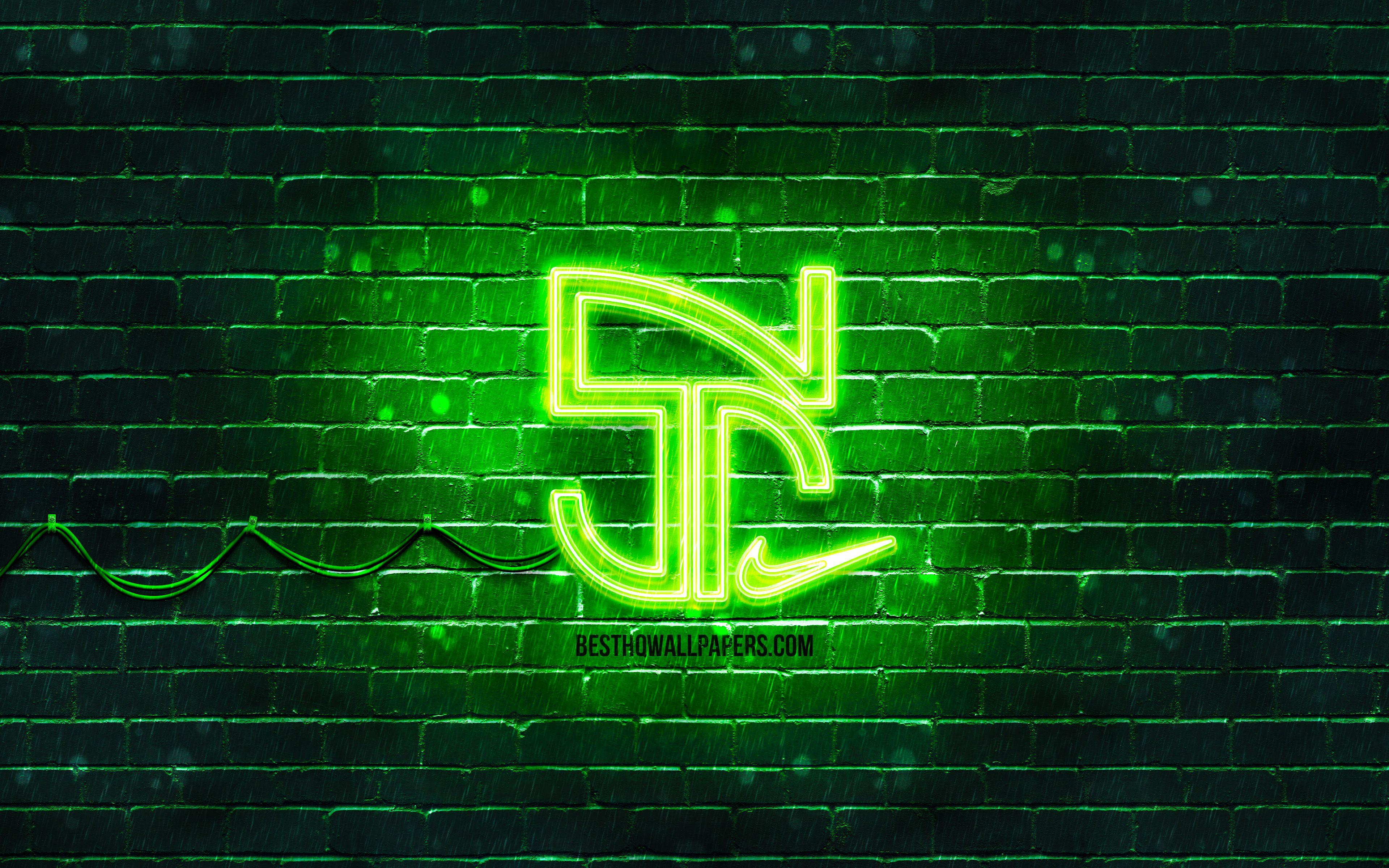 3840x2400 Download wallpaper Neymar Jr green logo, 4k, Neymar new logo, green brickwall, Neymar Jr, fan art, Neymar Jr logo, football stars, Neymar Jr neon logo, Neymar da Silva Santos Junior for desktop