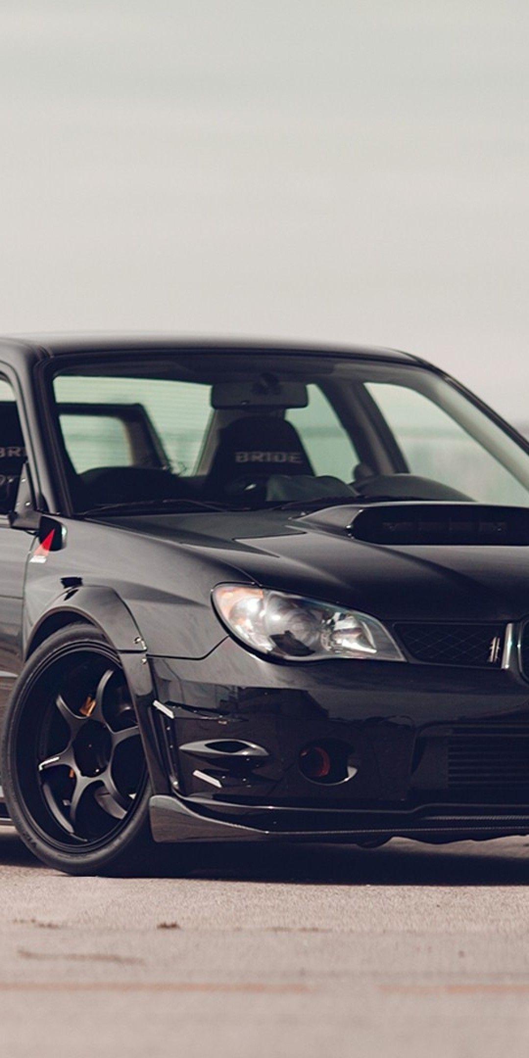 1080x2160 Download 1080x2160 Subaru Impreza Wrx Sti, Black, Front View, Cars Wallpaper for Huawei Mate 10