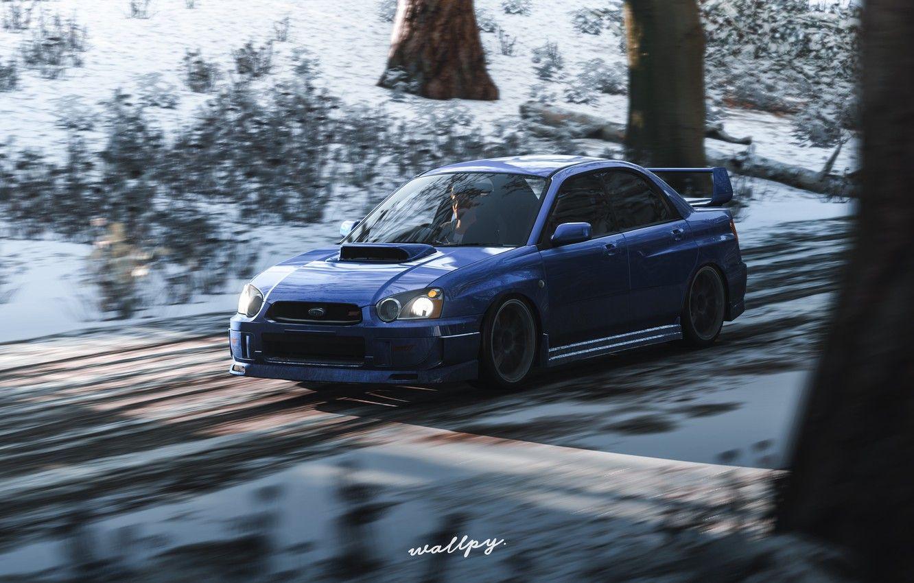 1332x850 Wallpaper Subaru, Impreza, Microsoft, game art, Forza Horizon by Wallpy image for desktop, section игры