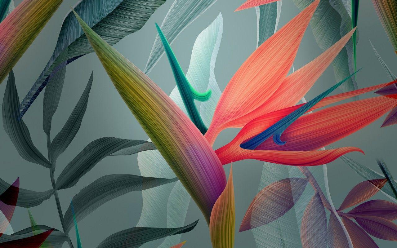 1280x800 Abstract Flowers Wallpaper 3D Models. Free