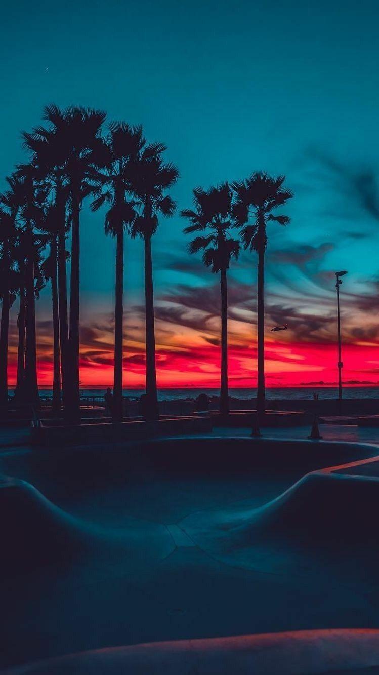 749x1333 Paradise Night Wallpaper. Cool picture for wallpaper, Sunset wallpaper, Nature wallpaper
