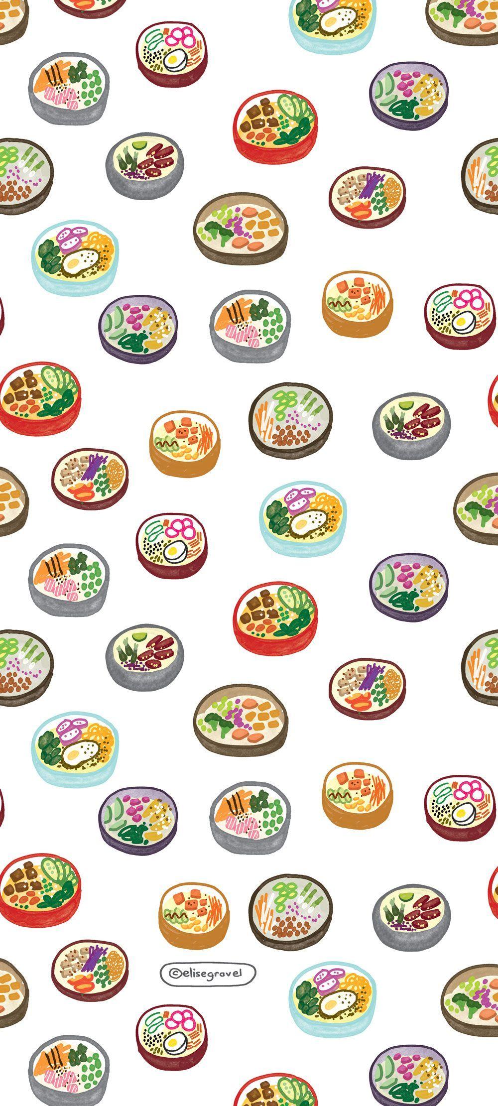 1000x2221 Poke bowl, food, ramen, cute, bowl, rice, illustration, drawing, watercolour, cute. Poke bowl, Poke bowl menu, Food illustrations