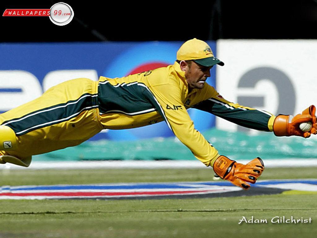 1024x768 ngeblog anime: Adam Gilchrist Wallpaper