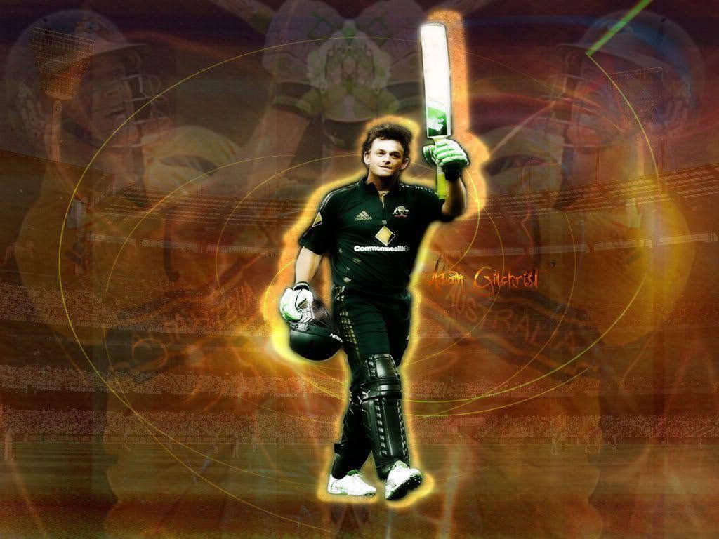 1024x768 wallpaper: adam gilchrist wallpaper