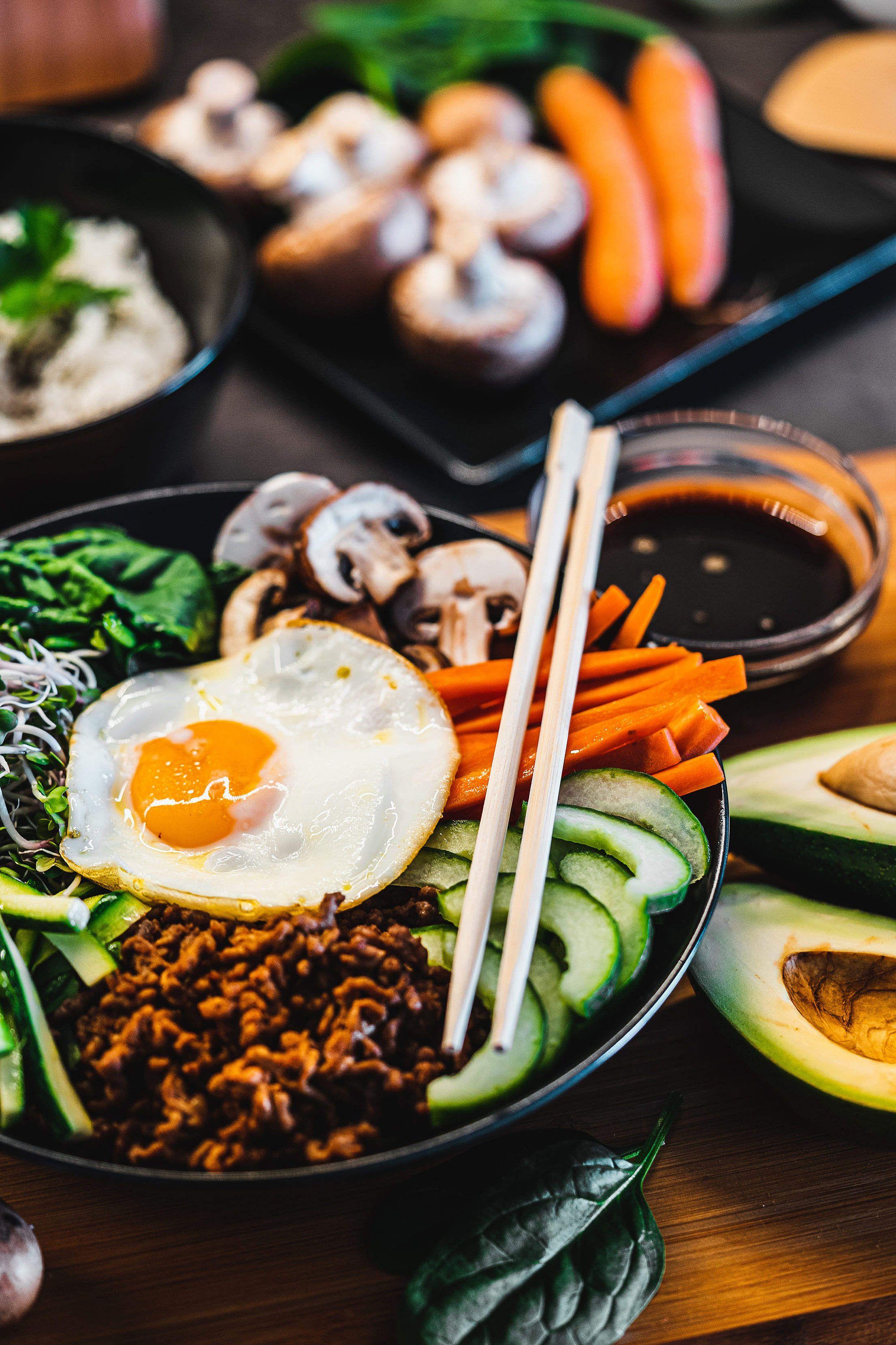 2210x3315 Homemade Bibimbap Rice Bowl Free