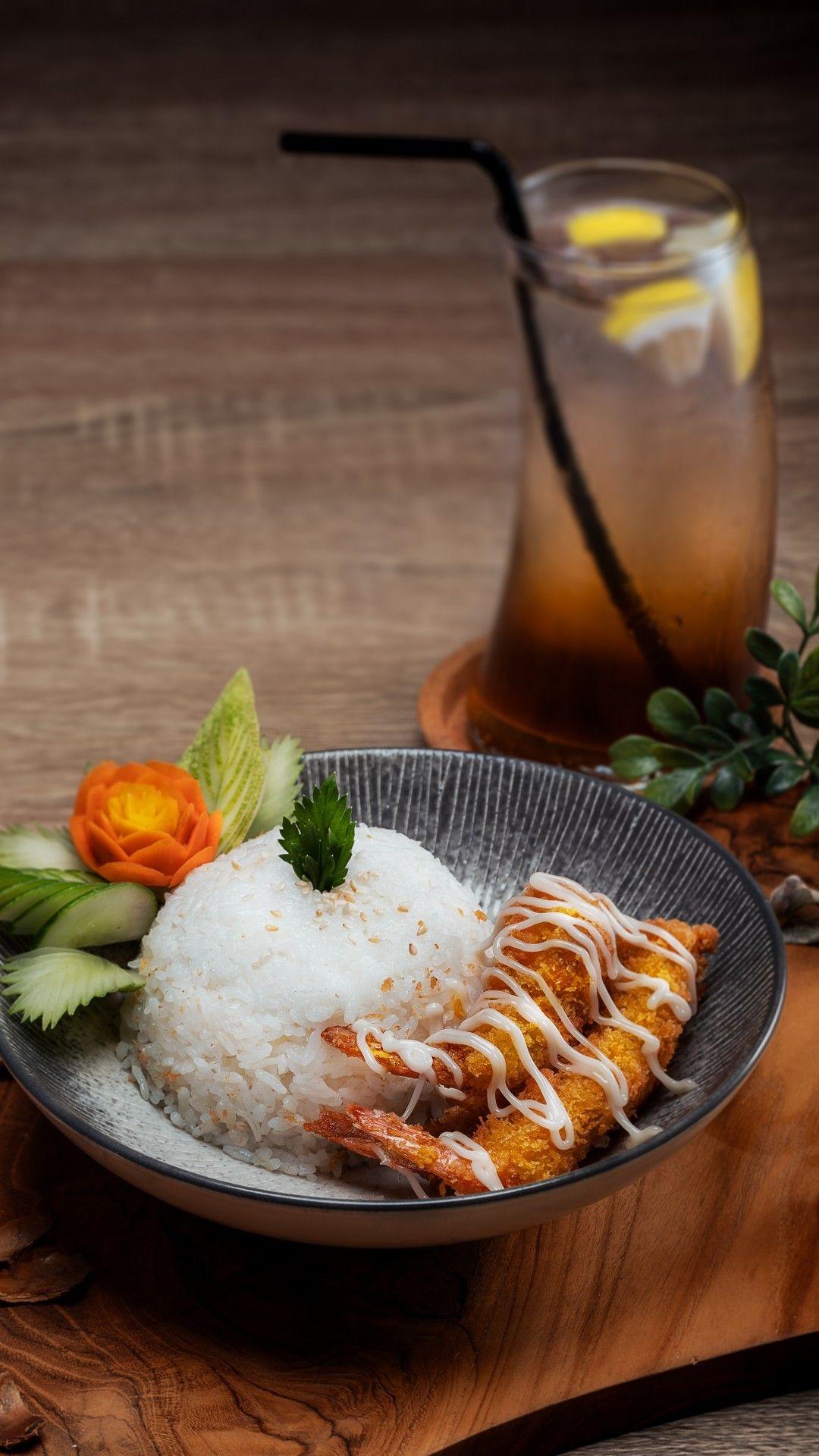 1080x1920 Download 1080x1920 Tempura, Tasty Japanese Food, Rice, Asian Cuisine, Bowl, Wallpaper for iPhone iPhone 7 Plus, iPhone 6+, Sony Xperia Z, HTC One