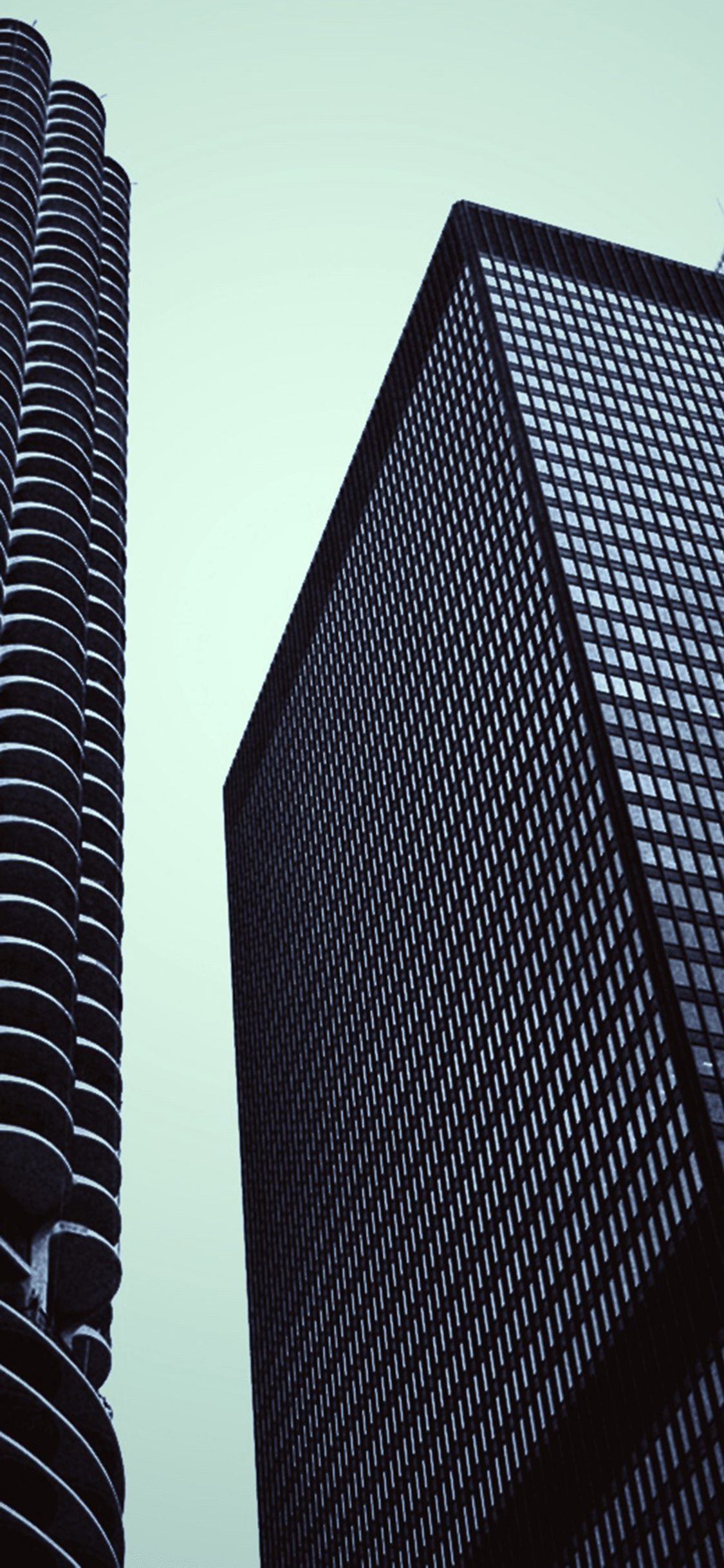 1125x2436 I'm Preparing A Series Of Wallpaper On Modernist Architecture. Here's A Sneak Peek: Marina City (iPhone X Non Perspective Resolution): IPhoneX