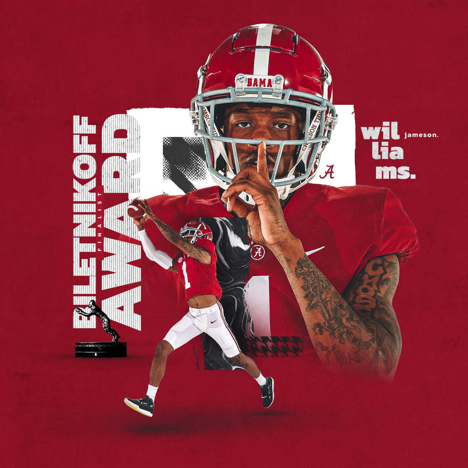1500x1500 Download Jameson Williams Biletnikoff Award Promotion Wallpaper
