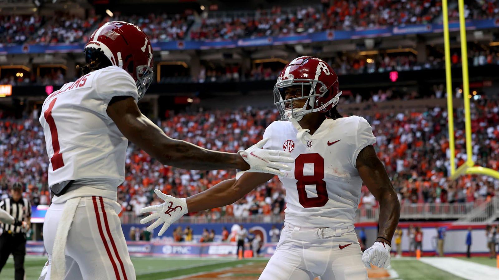 1600x900 Former Buckeye Jameson Williams Scores 94 Yard Touchdown For Alabama