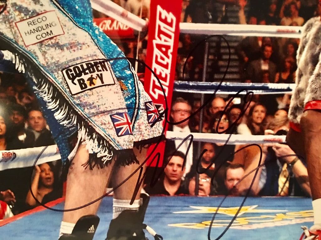 1024x768 Autographed Photograph Of Floyd Mayweather Jr. Vs Ricky Hatton Hand Si