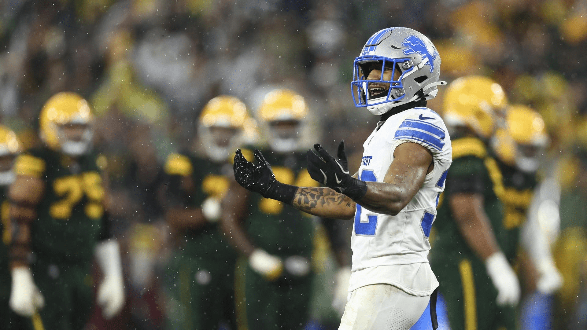1920x1080 Detroit Lions' Brian Branch apologizes for flipping off Lambeau Field crowd: 'That was just the heat of the moment