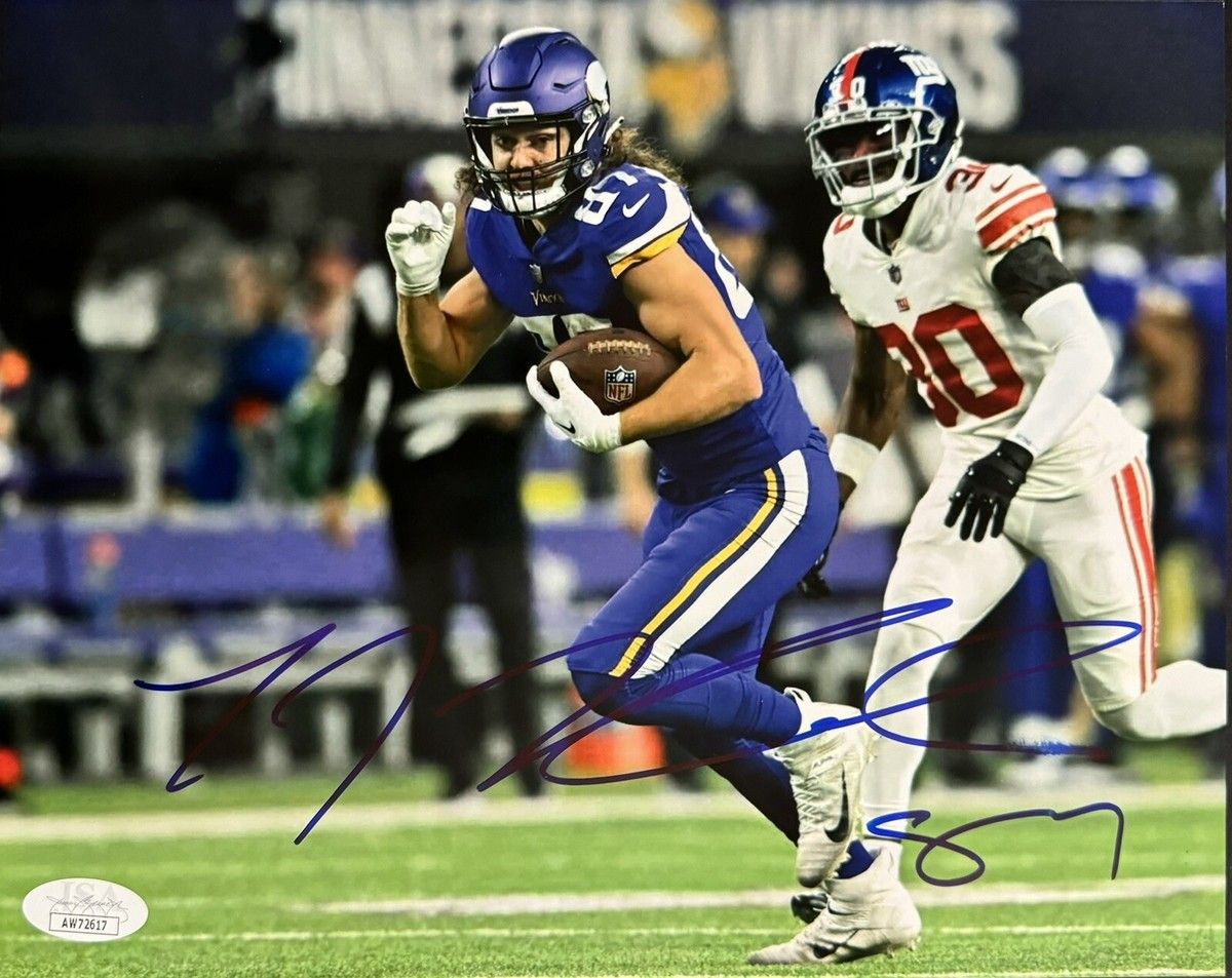 1200x953 TJ Hockenson Signed Autographed Minnesota Vikings 8x10 Photo JSA COA