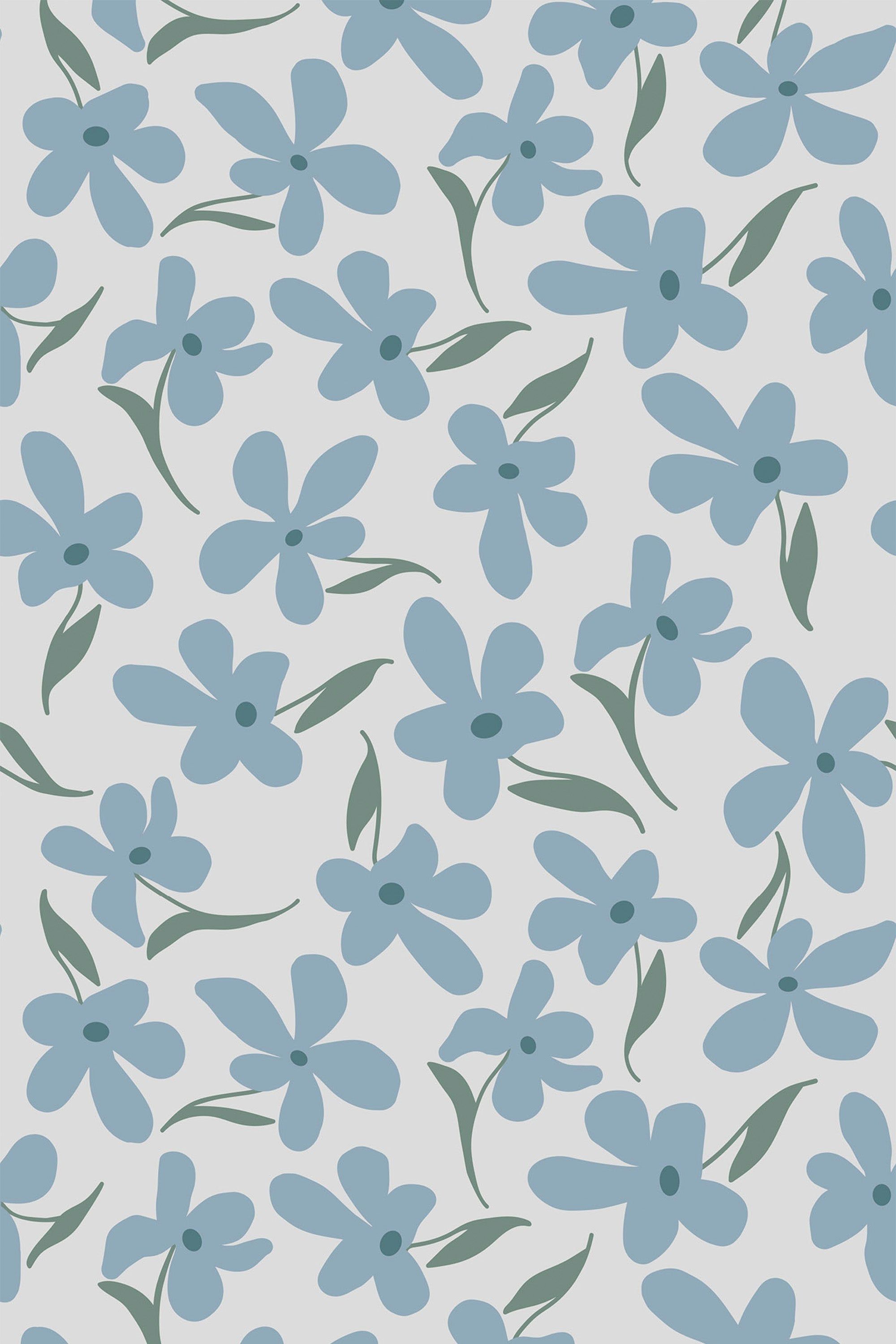 2000x3000 Blue aesthetic flowers Wallpaper (Sample