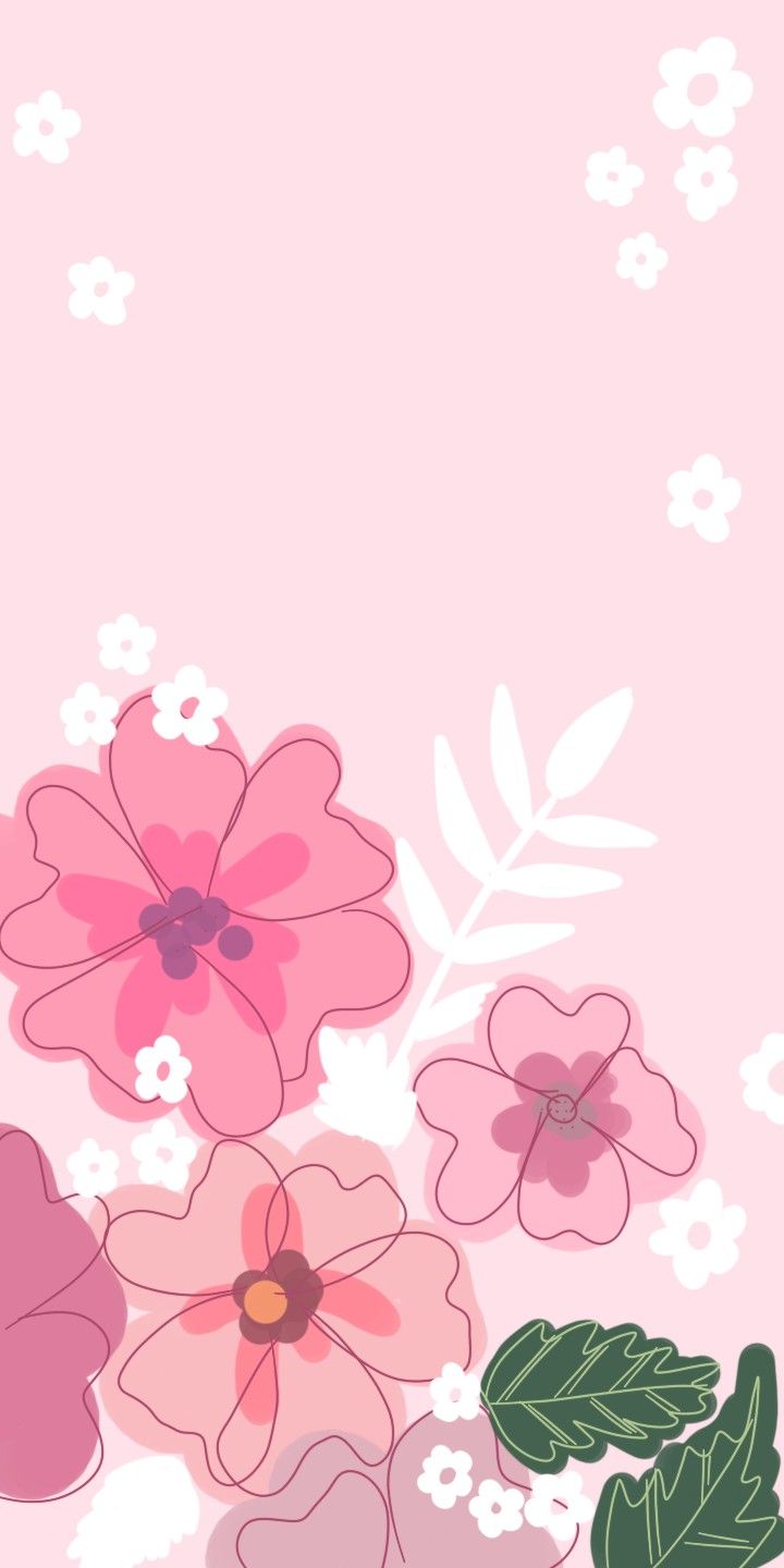 720x1440 Wallpaper soft pink flower