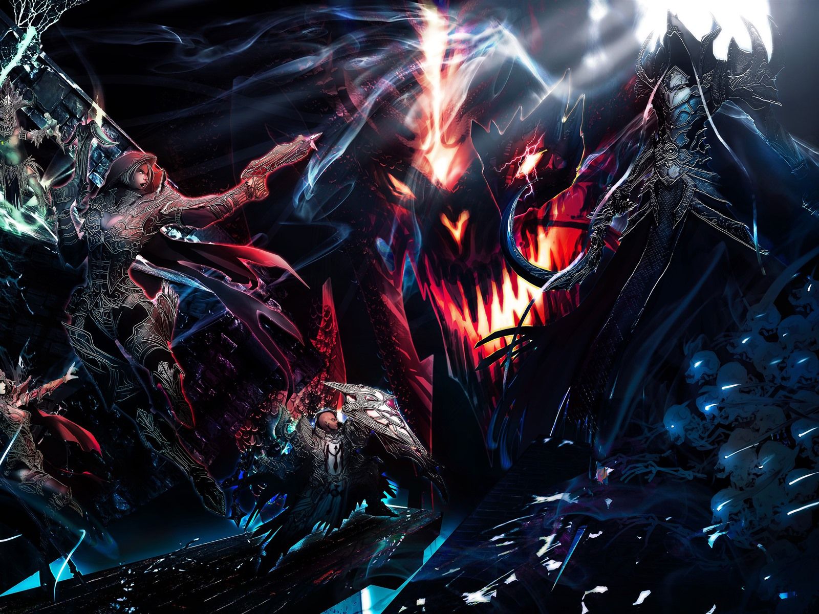 1600x1200 Wallpaper Diablo III, fight, game art picture 3840x2160 UHD 4K Picture, Image
