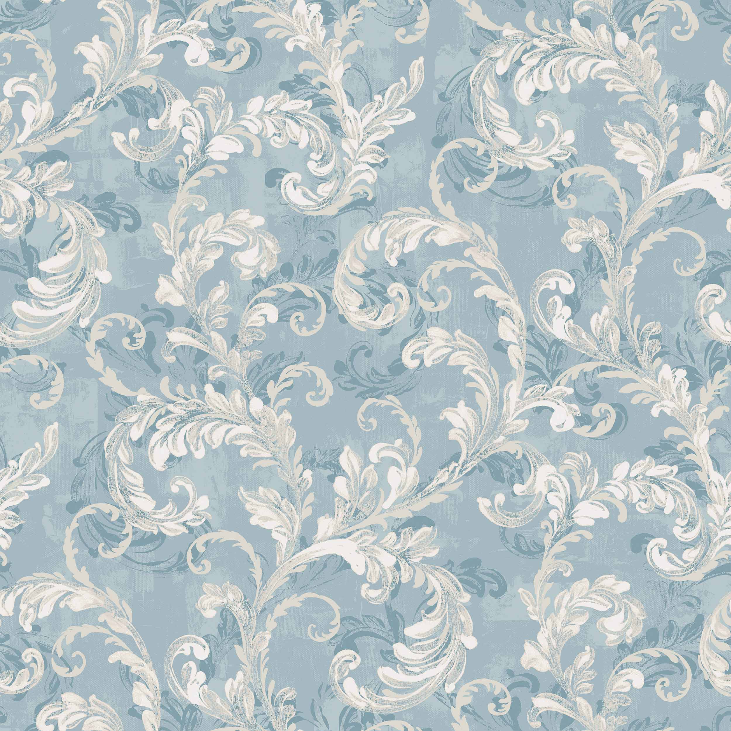 2500x2500 Byzantine Damask Sapphire by Coordonné
