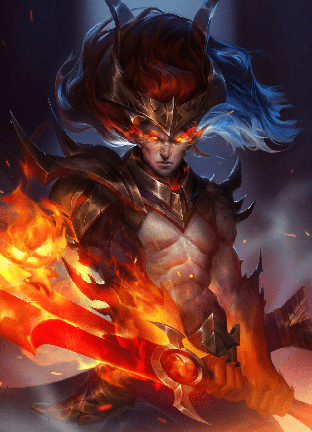 1000x1386 ArtStation Nightbringer Yasuo LoL粉絲藝術，Darya Kozhemyakina. League Of Legends Yasuo, Lol League Of Legends, Champions League Of Legends