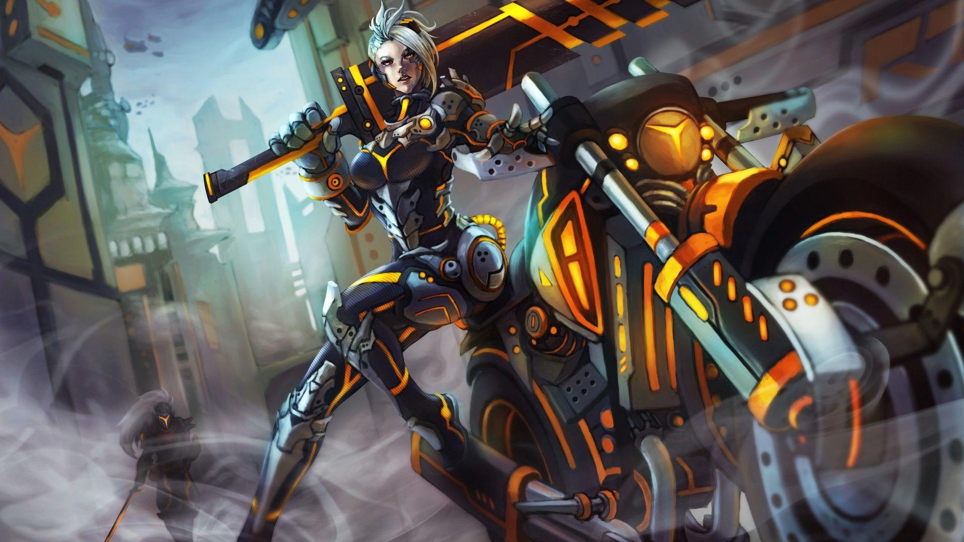 1920x1080 Download 1920x1080 HD Wallpaper league of legends project riven art motorcycle, Desktop Background HD