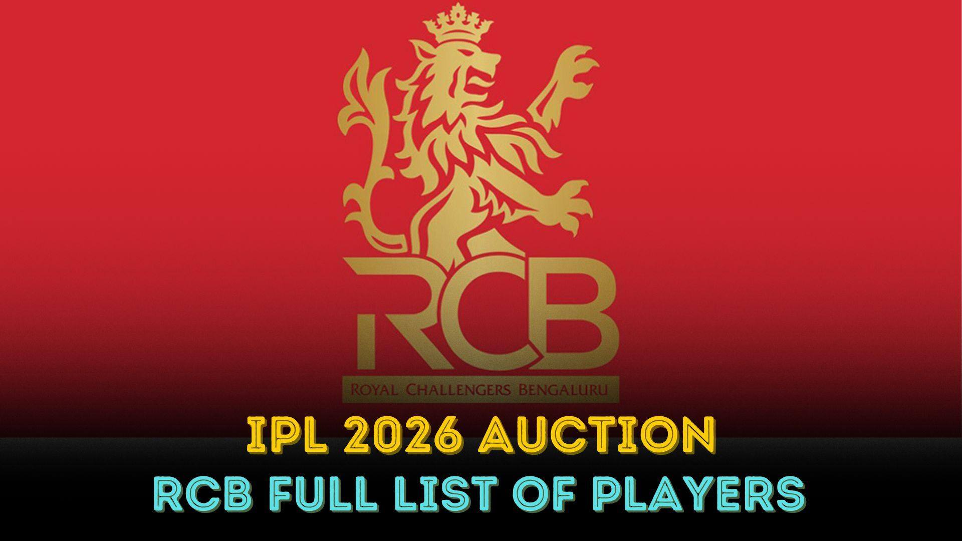 1920x1080 IPL 2026: Check Royal Challengers Bengaluru's full squad, players' salary