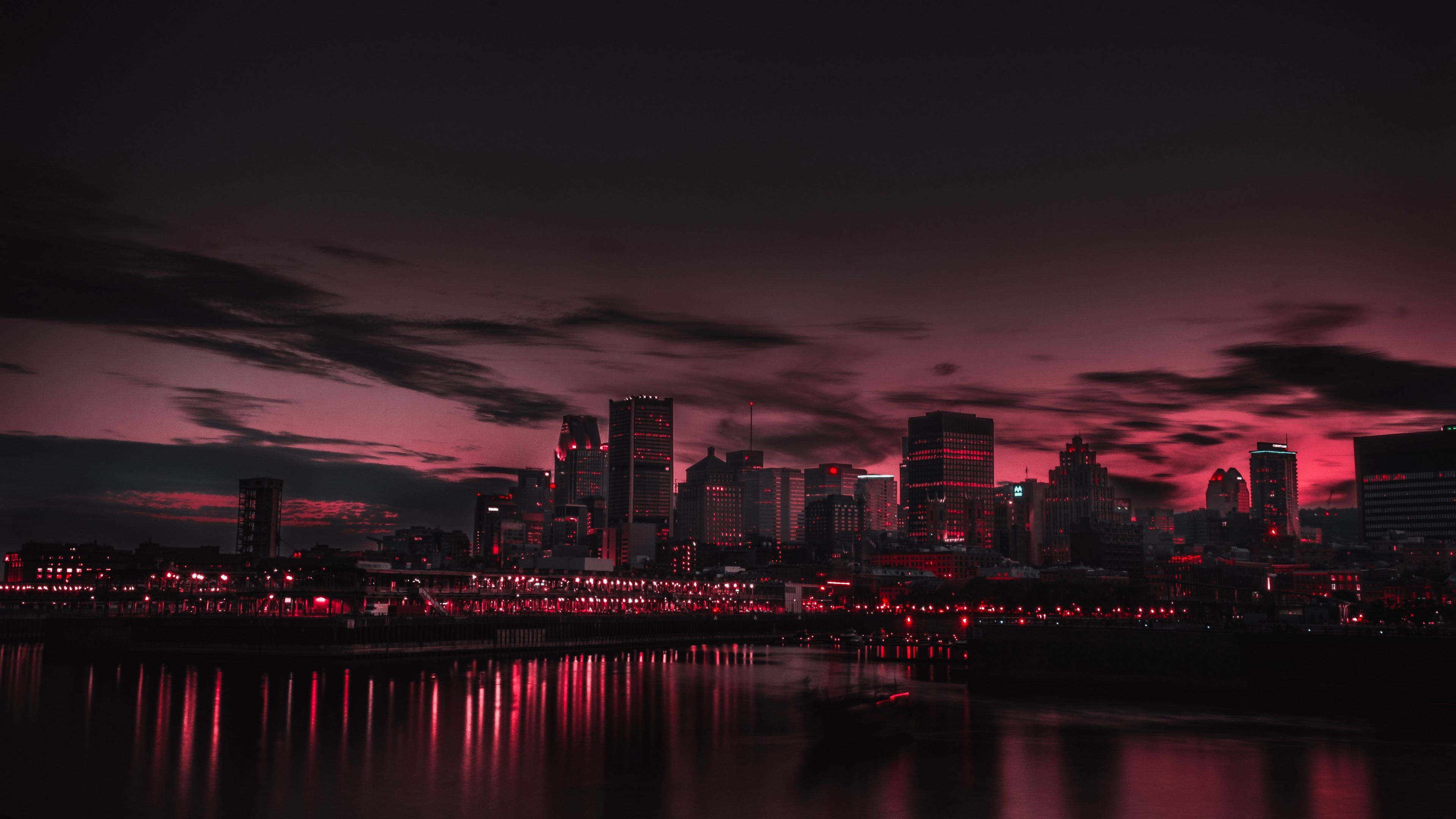 3840x2160 Download wallpaper 3840x2160 city, night, panorama 4k uhd 16:9 HD background