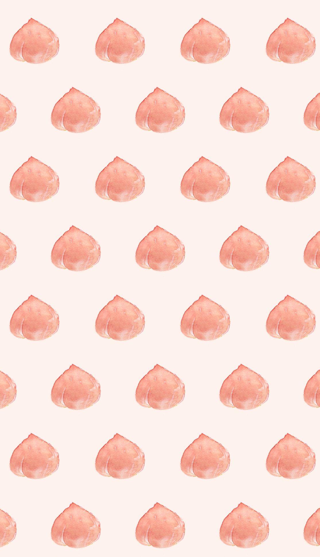 1115x1941 Peach Kawaii HD Wallpaper