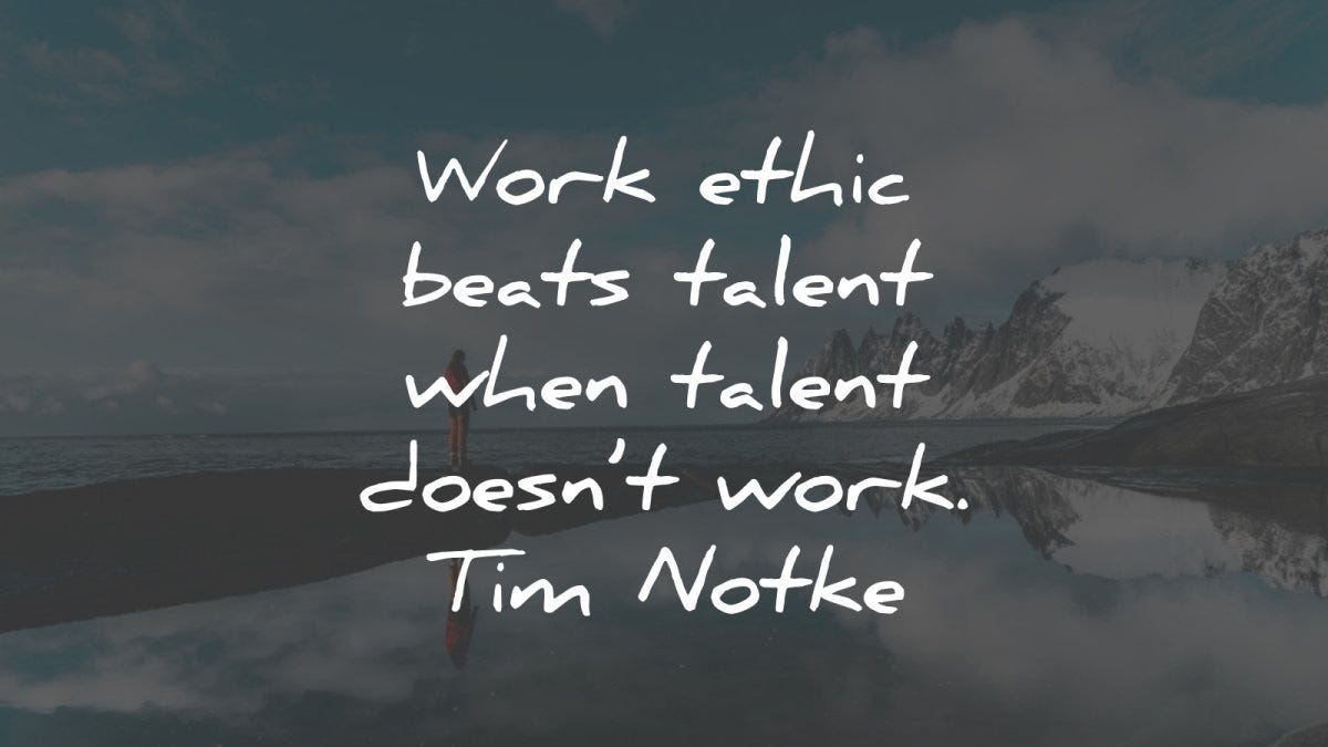 1200x675 Work ethic > Talent Daily Wisdom Quotes