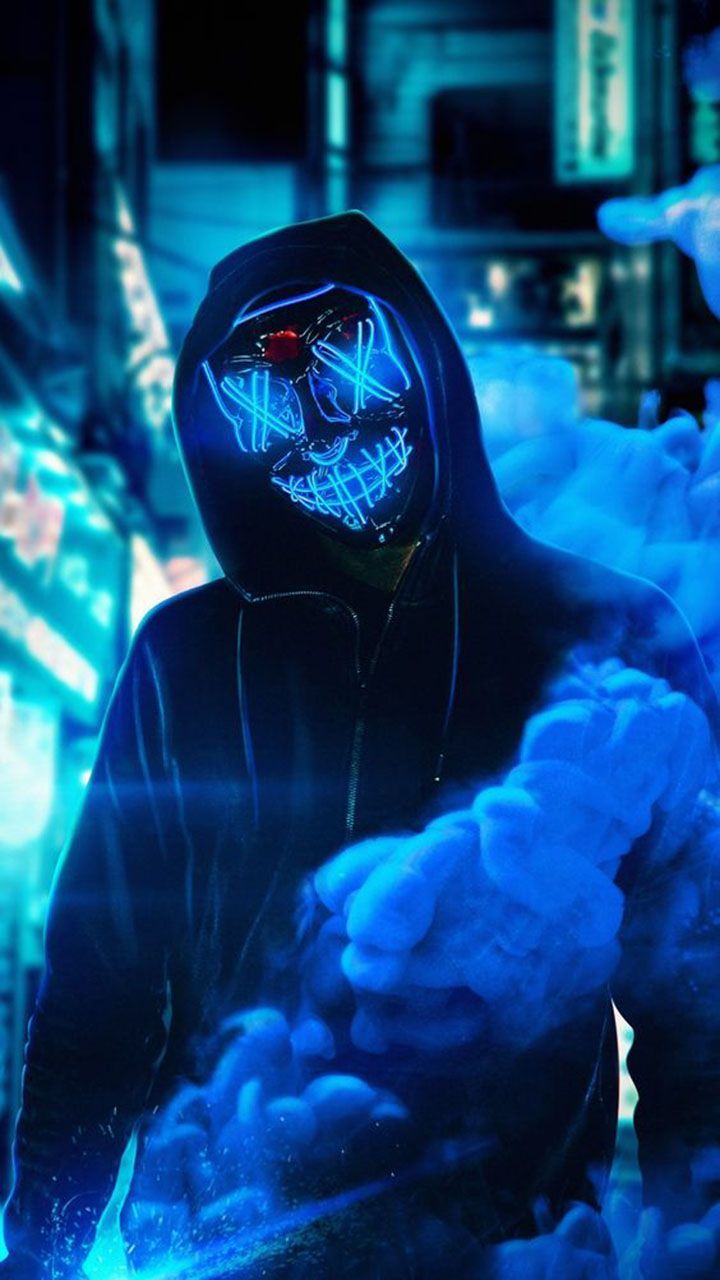 720x1280 Neon Halloween Mask