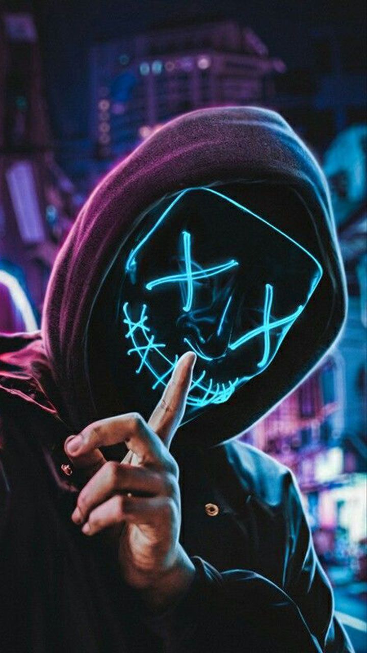 720x1280 Neon Halloween Mask