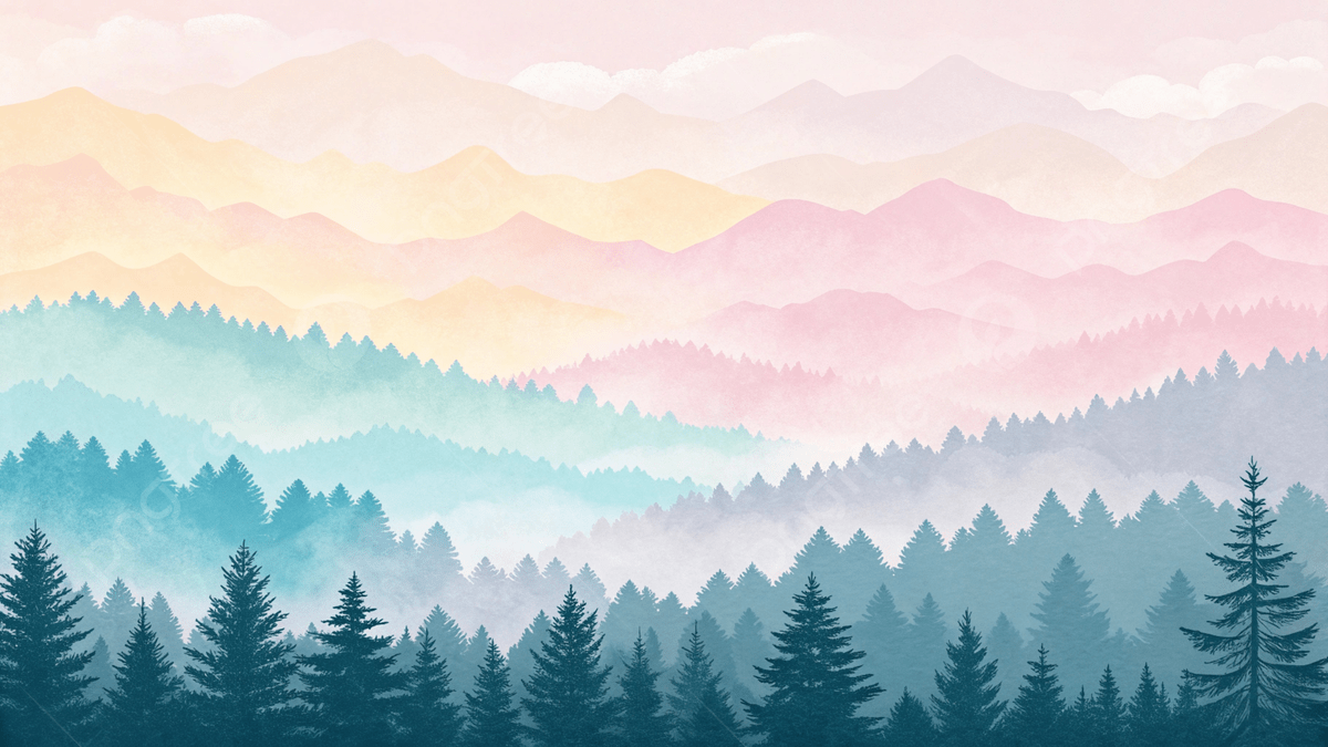 1200x675 Serene Pastel Forest With Misty Layers Photo And Picture For Free Download