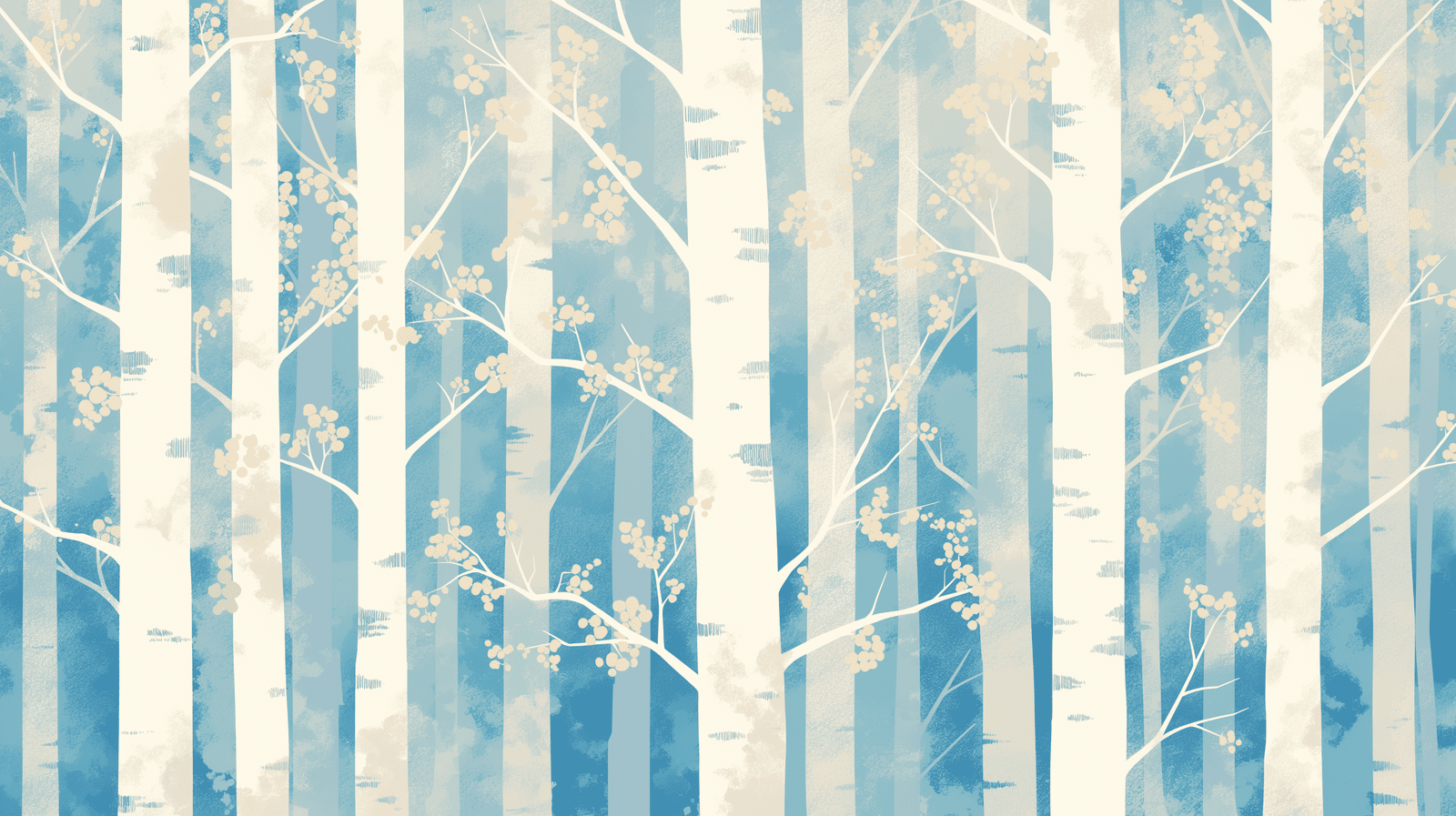 1600x897 Forest Mural Wallpaper. Pastel Beige and Blue