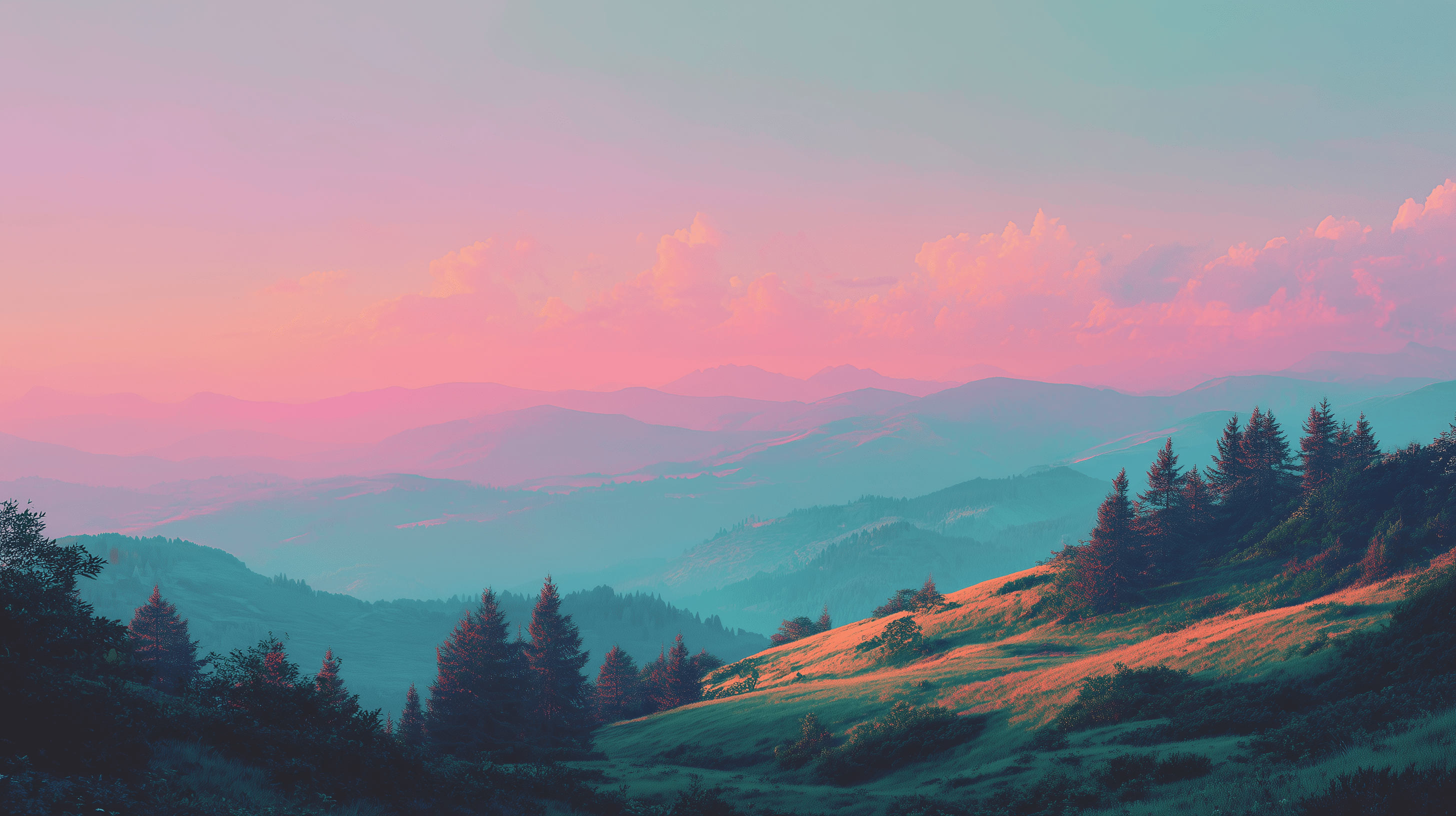 2912x1632 Summer Vibes Forest HD Wallpaper