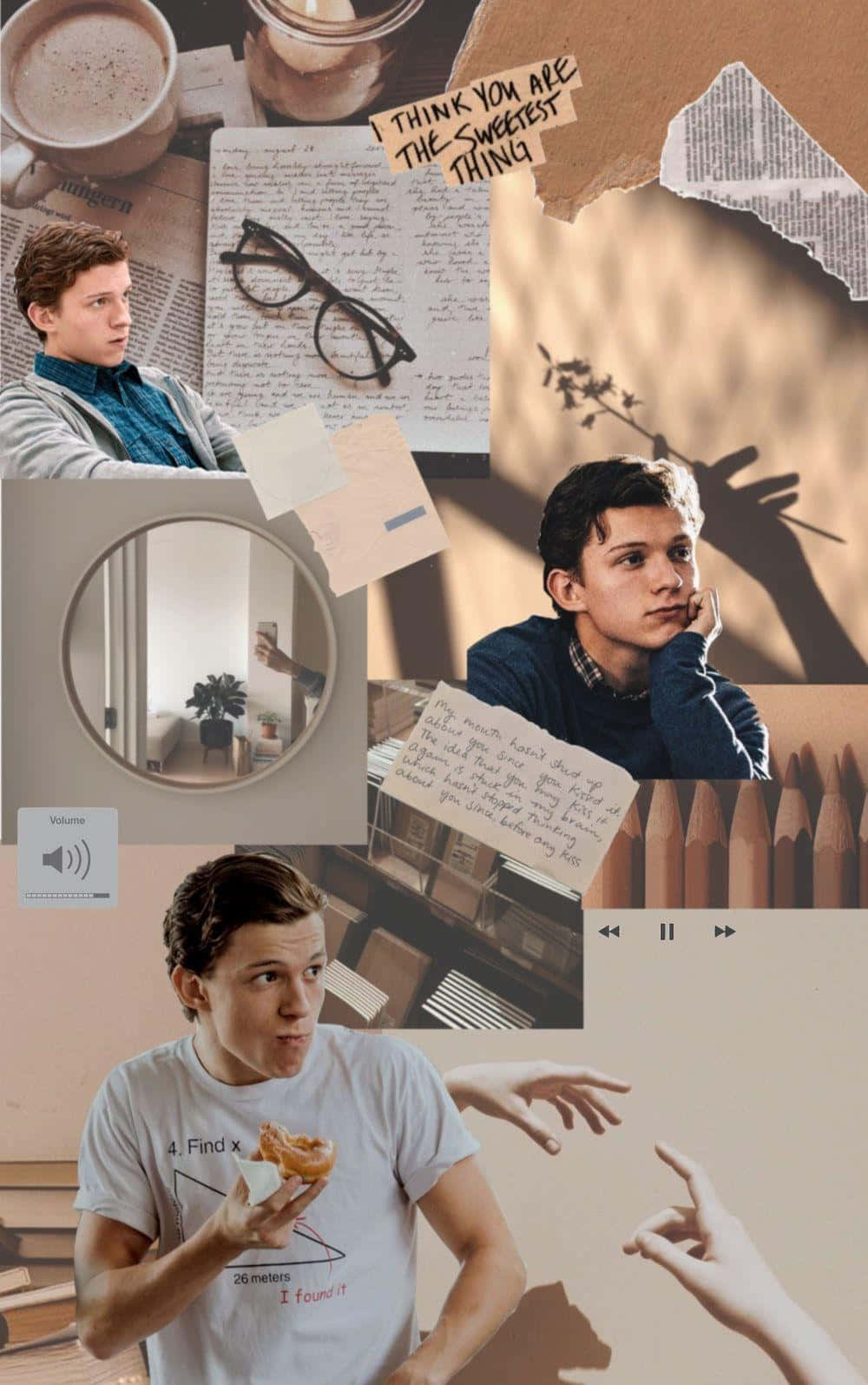 1000x1594 Download Collage Tom Holland Aesthetic Wallpaper