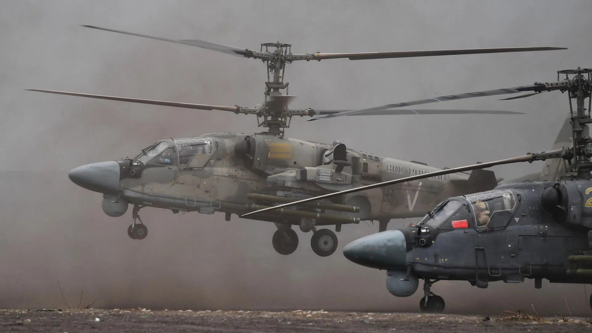 1920x1080 The Russian Armed Forces Continue To Use Their Ka 52 Attack Helicopters To Combat Ukrainian Drones