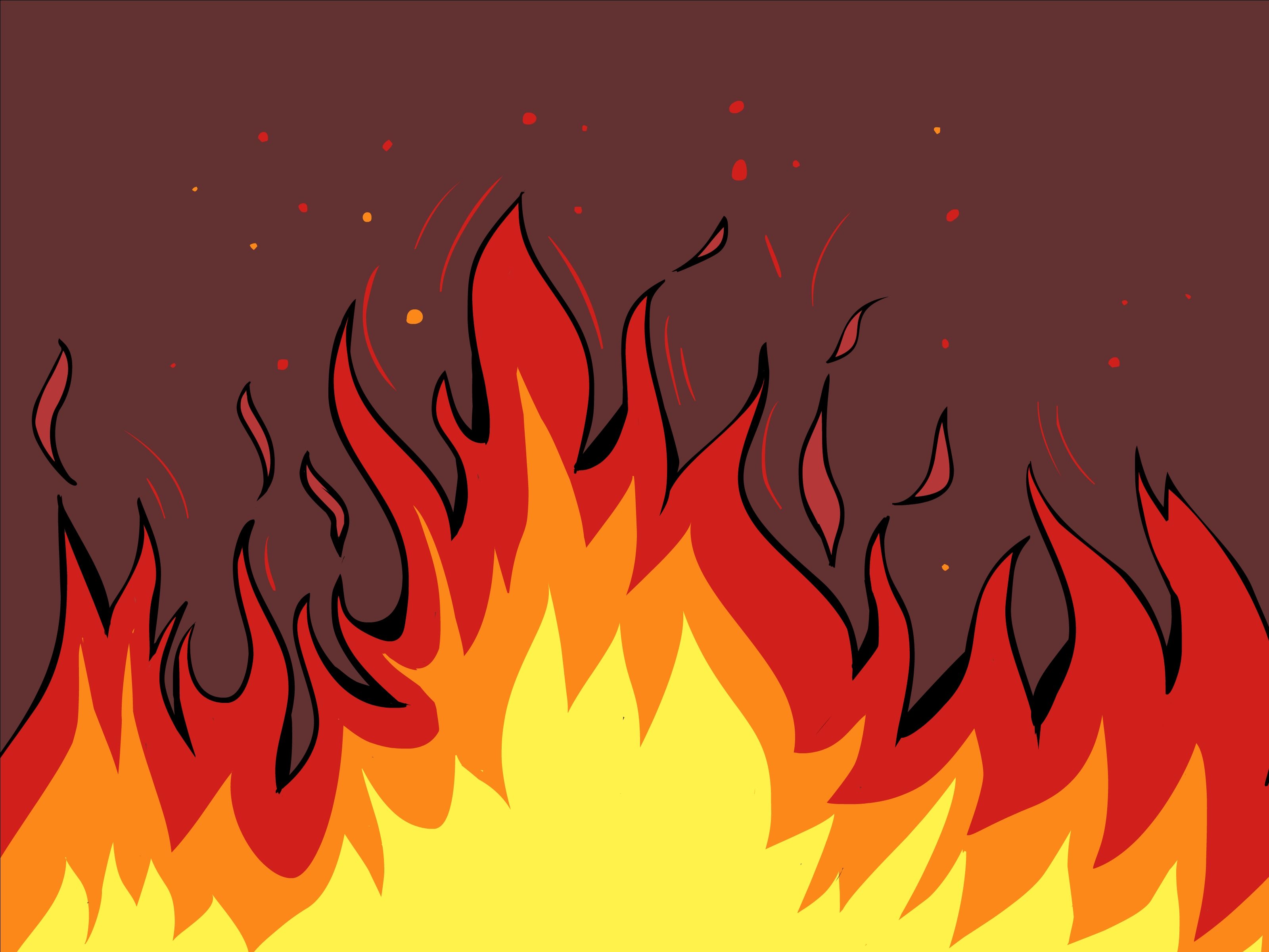 3200x2400 Wallpaper Red and Yellow Flame Illustration, Background Free Image