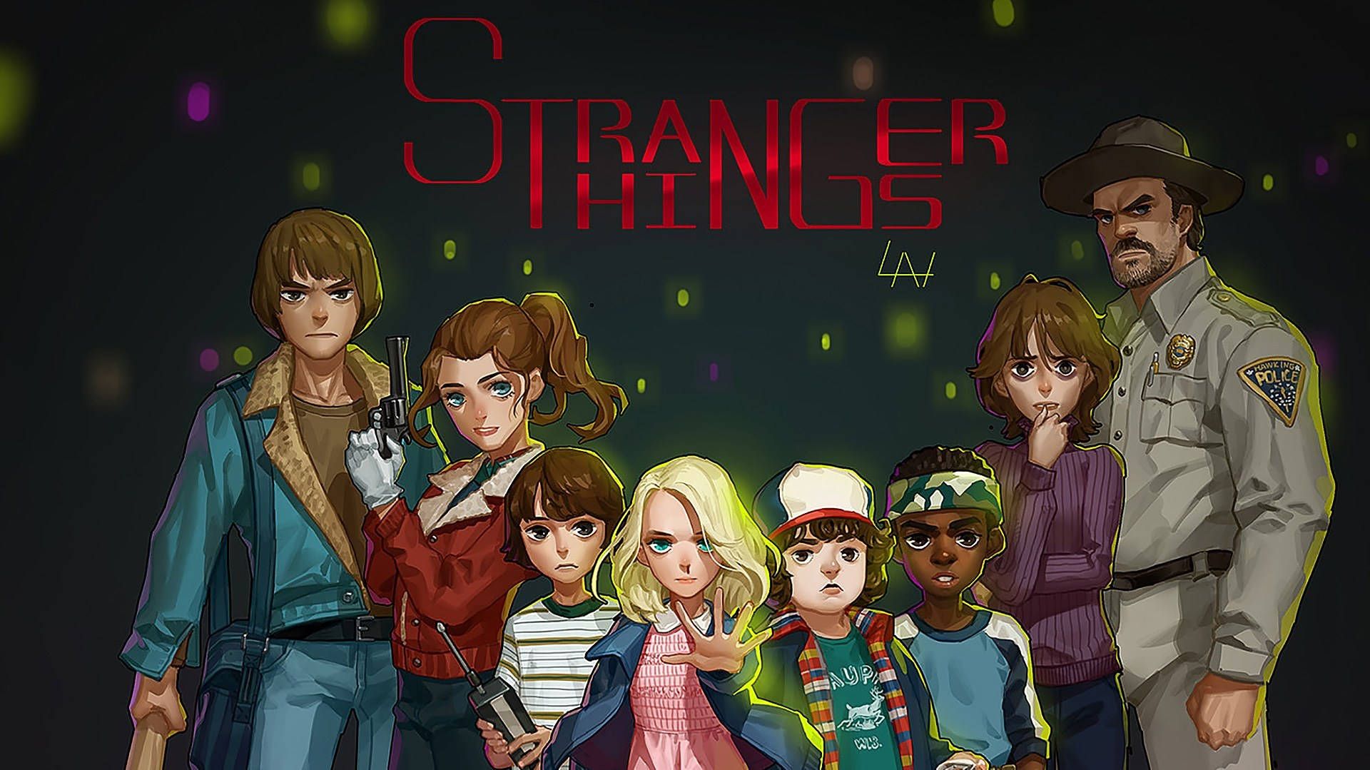1920x1079 Download Cute Stranger Things Fan Art Wallpaper