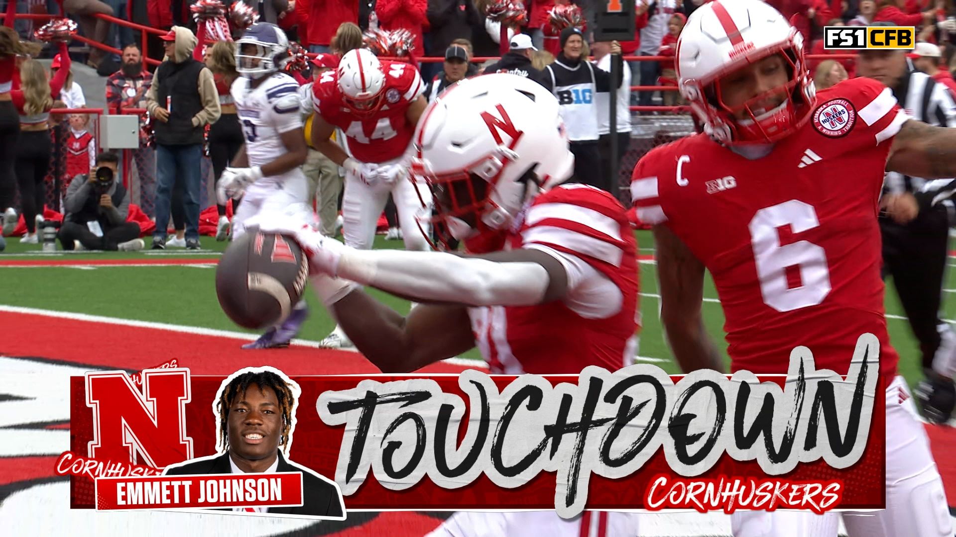1920x1080 Emmett Johnson Runs For Nine Yard TD, Giving Nebraska Lead Over Northwestern