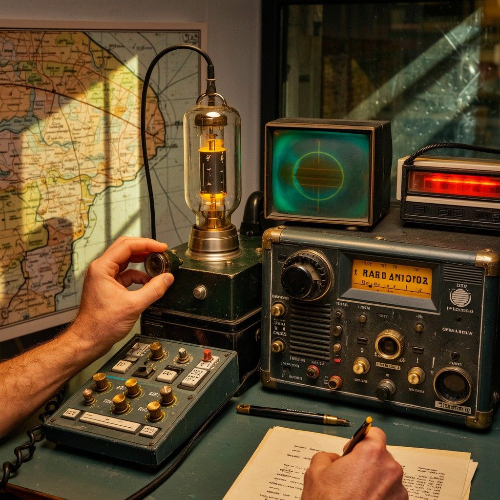 1024x1024 Download Vintage Radio Operator Image, Radio, Operator