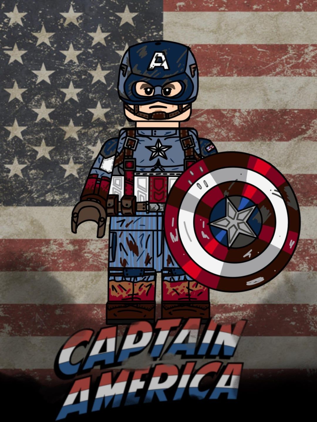 1080x1440 Custom LEGO Iconics: Captain America WWII Combat Armour